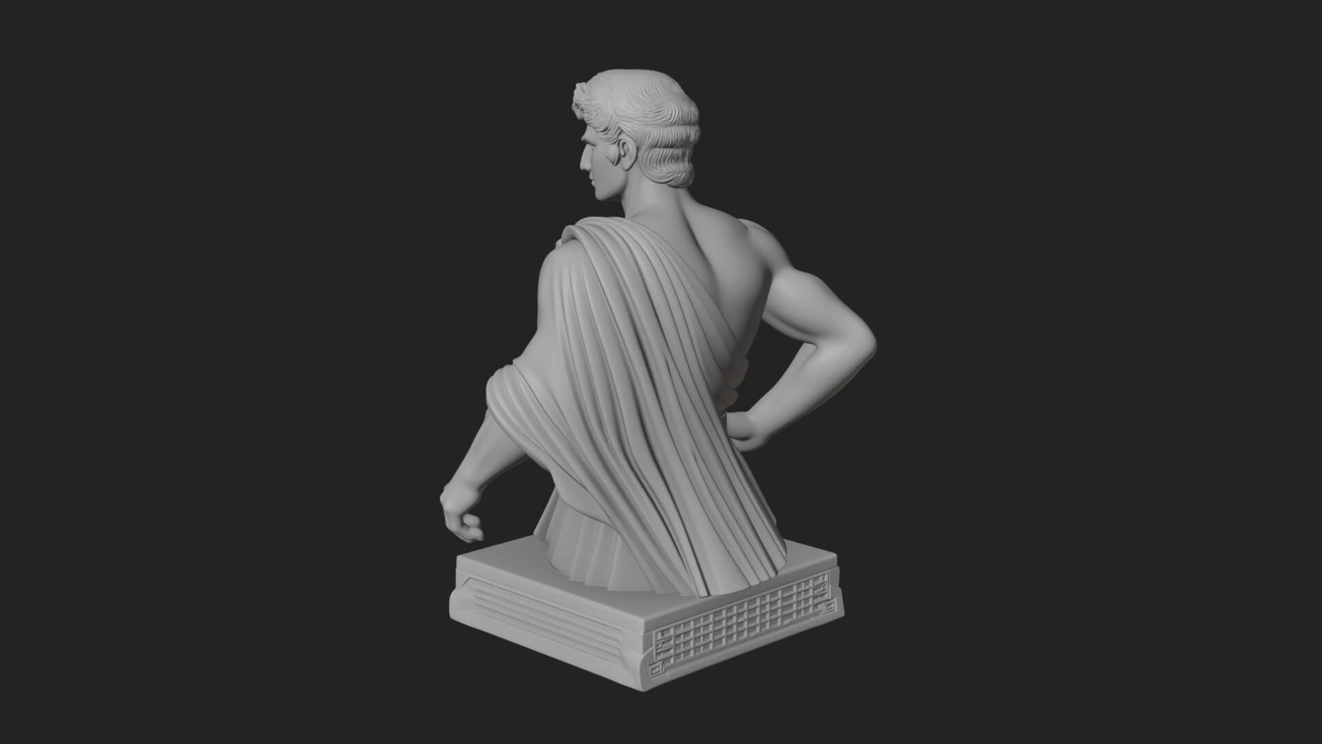 Draped Greek Youth Bust Design 12 3D Print Model 3D Model