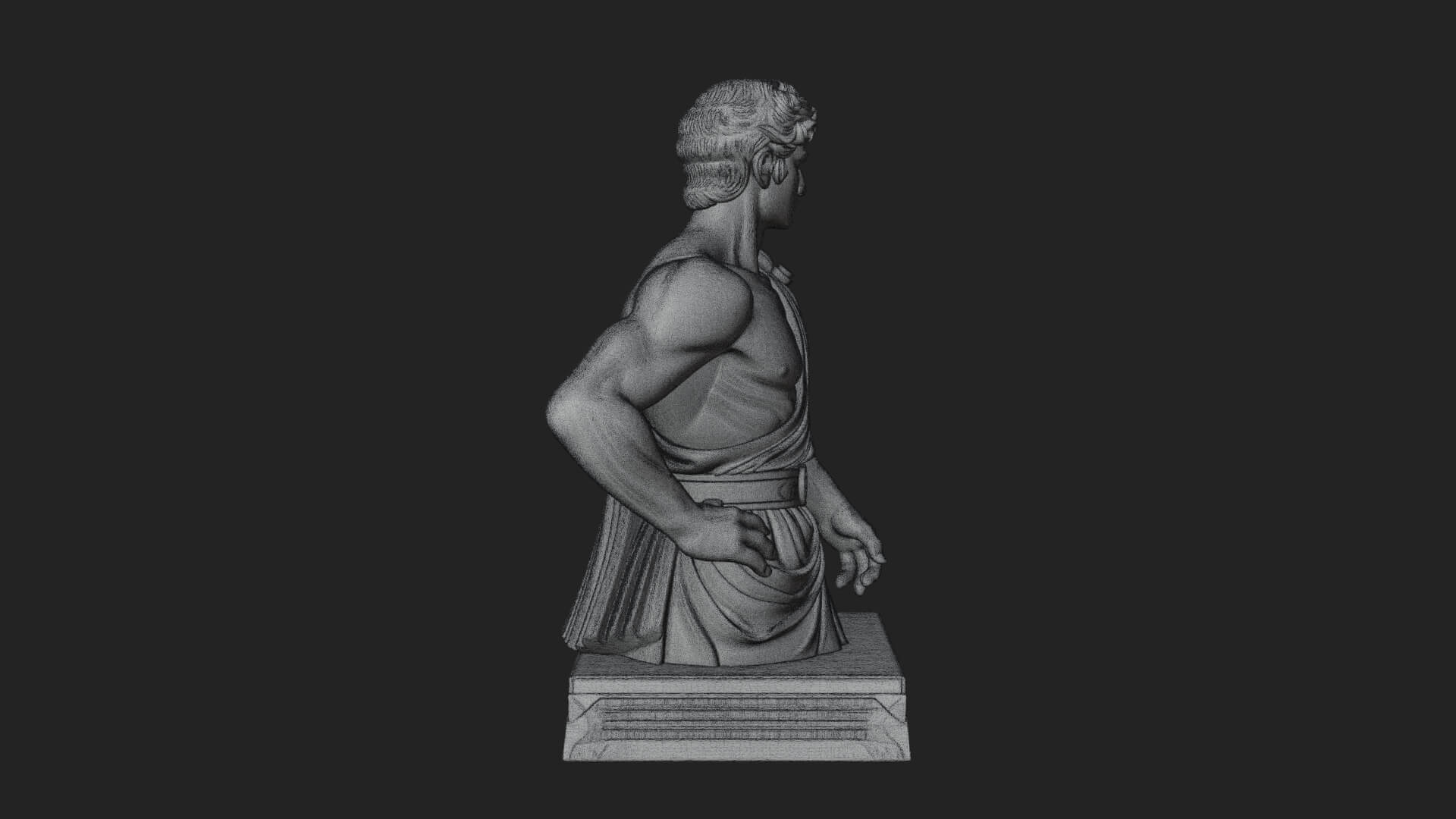 Draped Greek Youth Bust Design 12 3D Print Model 3D Model