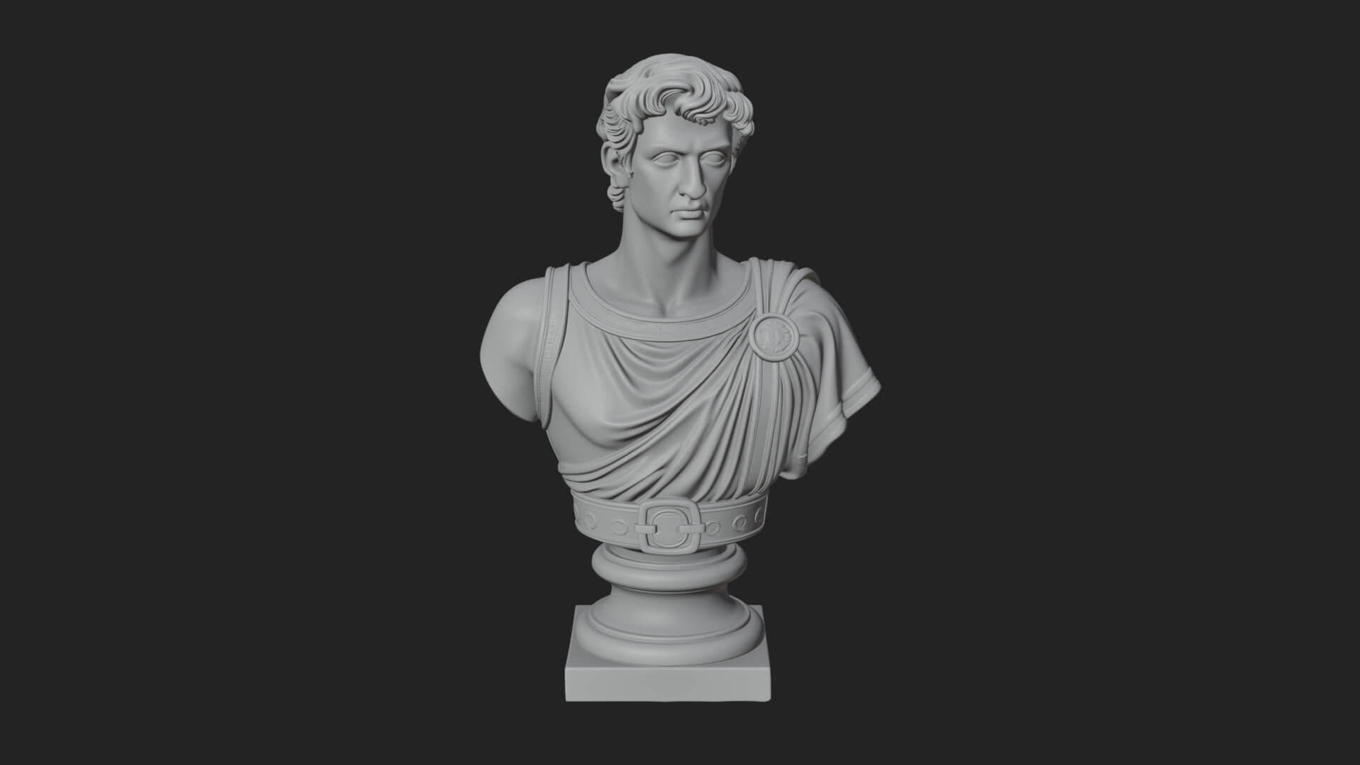 Draped Greek Youth Bust Design 2 3D Print Model 3D Model