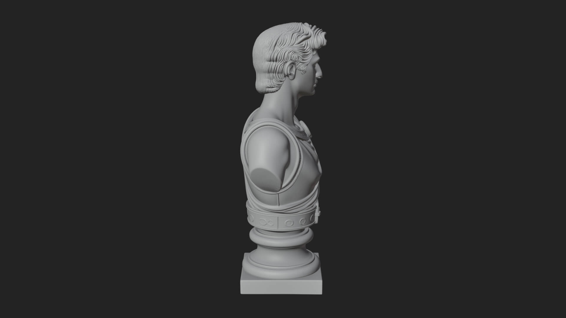 Draped Greek Youth Bust Design 2 3D Print Model 3D Model