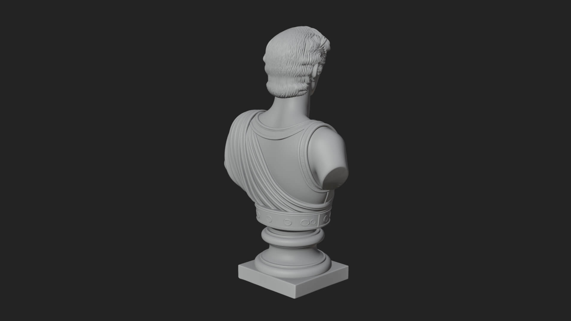 Draped Greek Youth Bust Design 2 3D Print Model 3D Model
