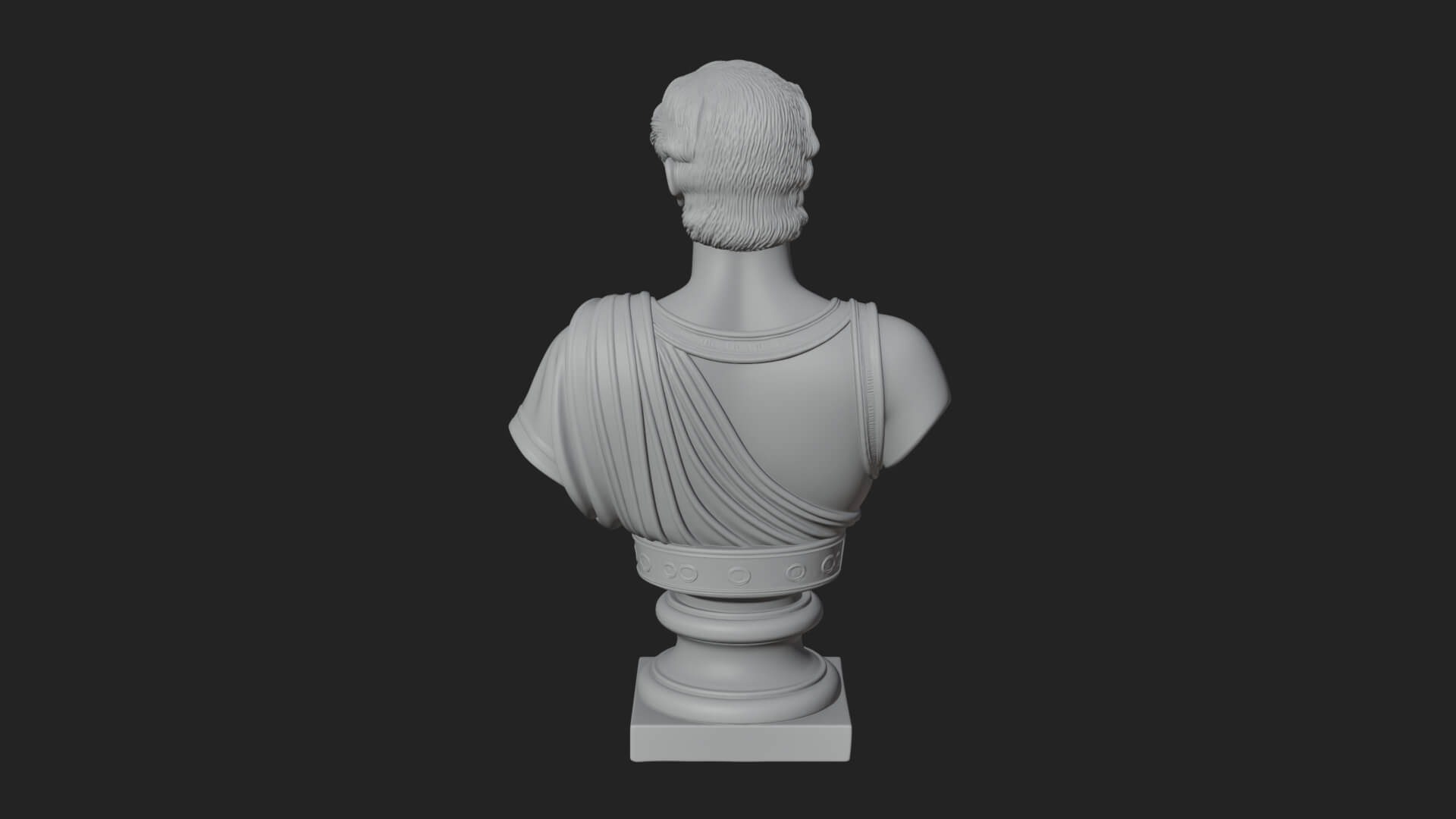 Draped Greek Youth Bust Design 2 3D Print Model 3D Model