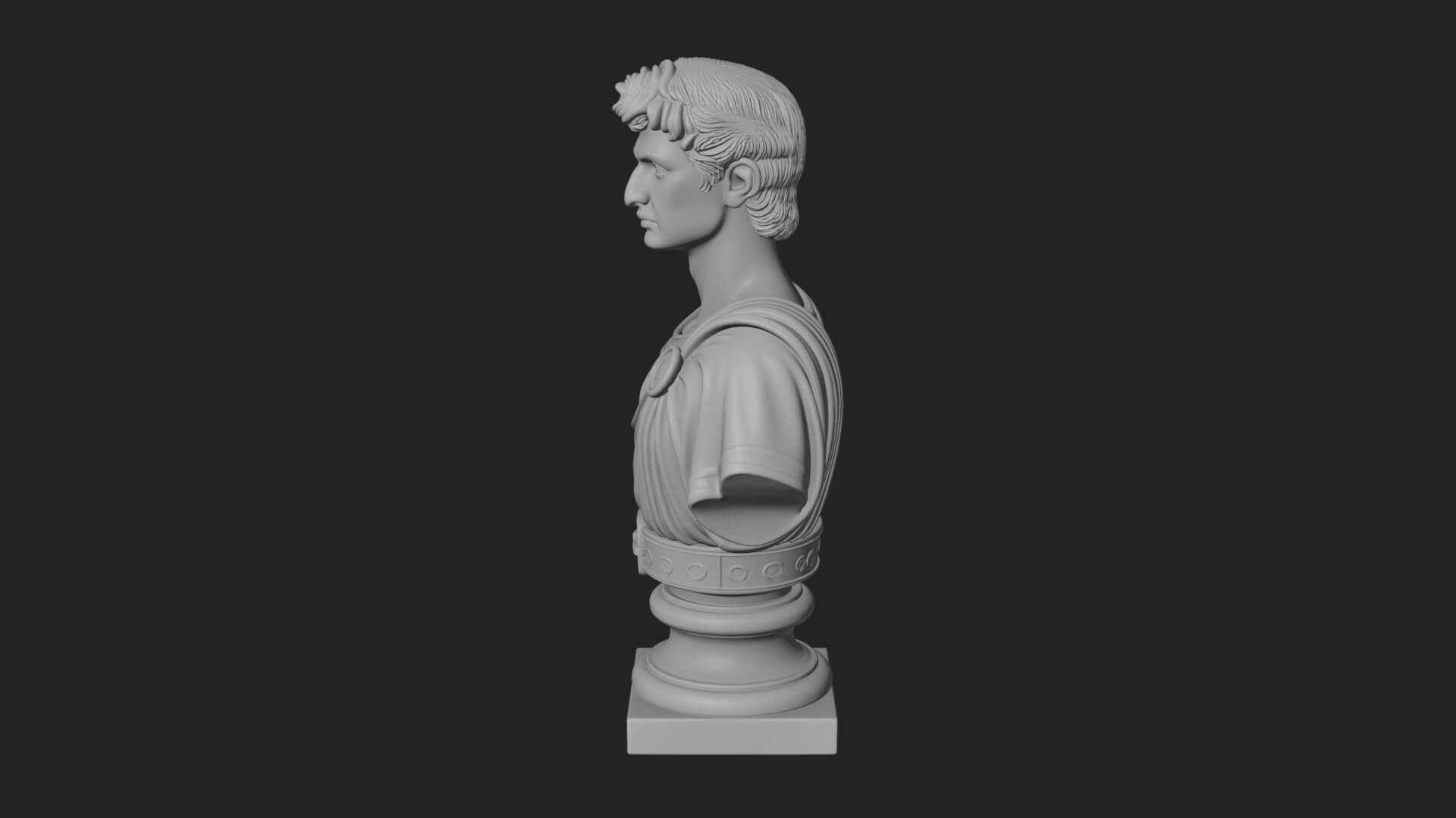 Draped Greek Youth Bust Design 2 3D Print Model 3D Model
