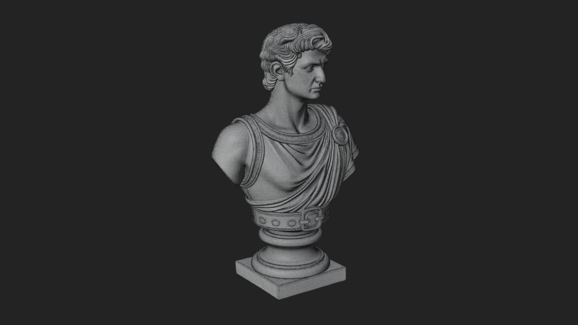 Draped Greek Youth Bust Design 2 3D Print Model 3D Model