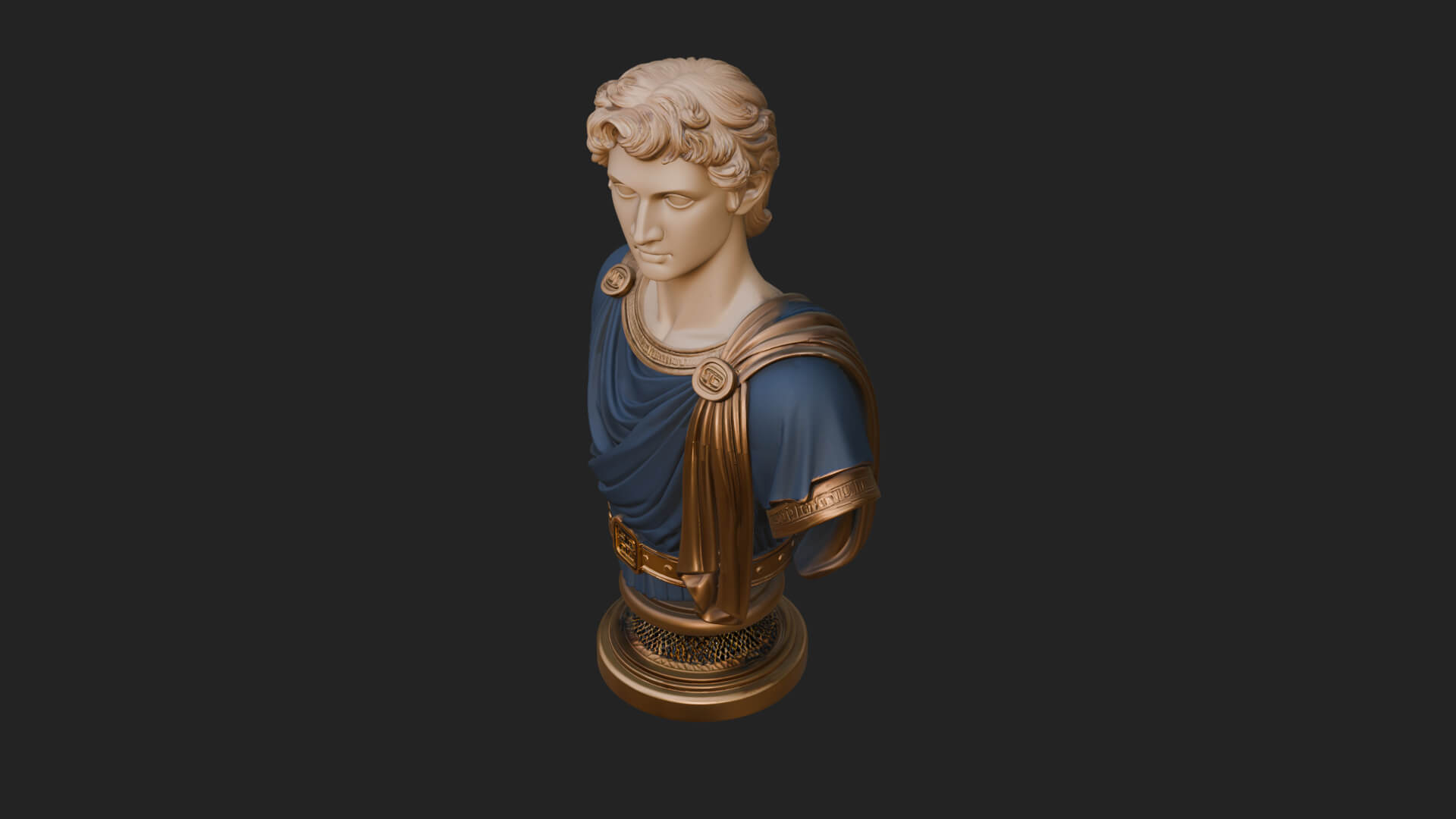 Draped Greek Youth Bust Design 3 3D Print Model 3D Model