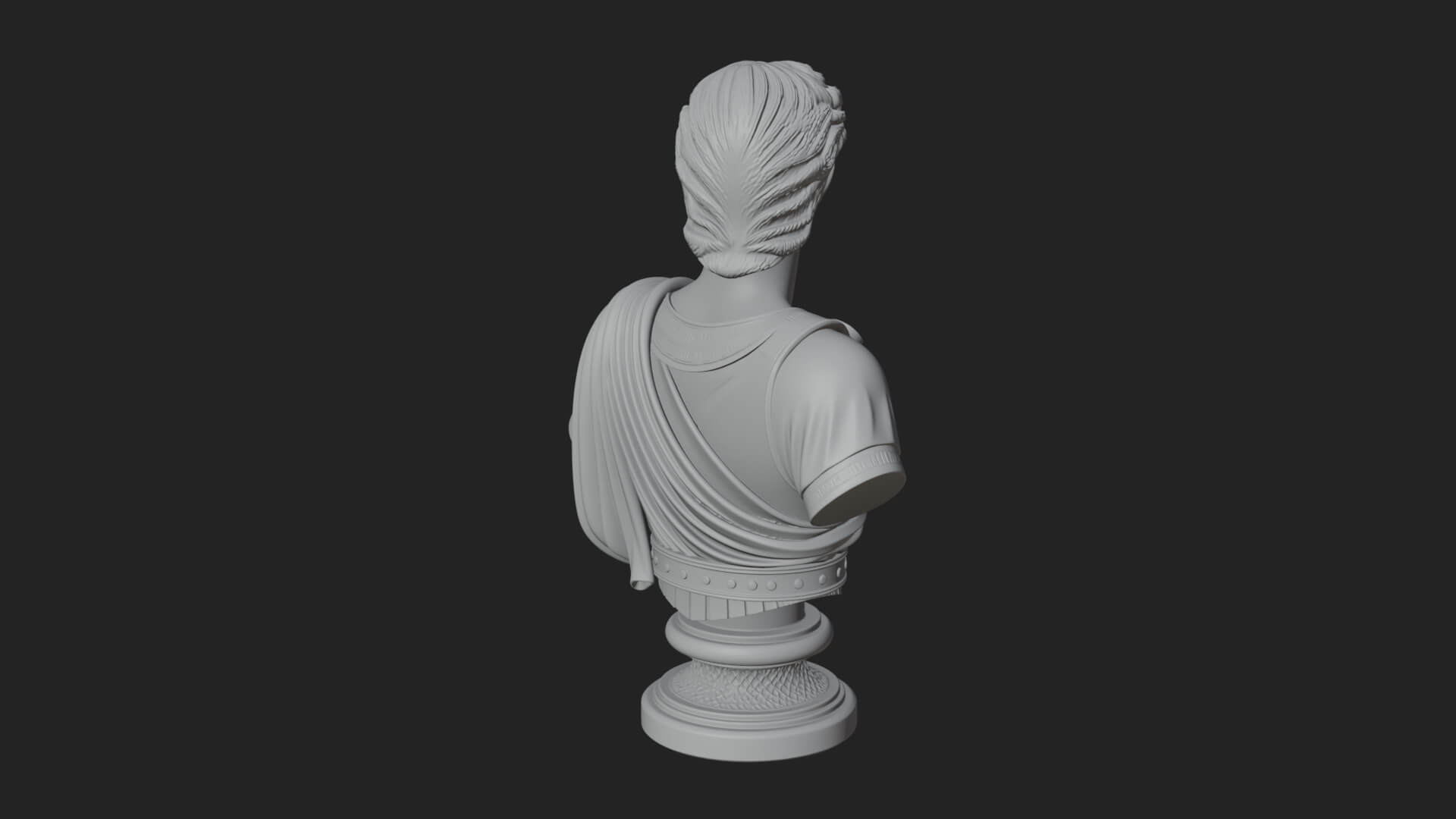 Draped Greek Youth Bust Design 3 3D Print Model 3D Model