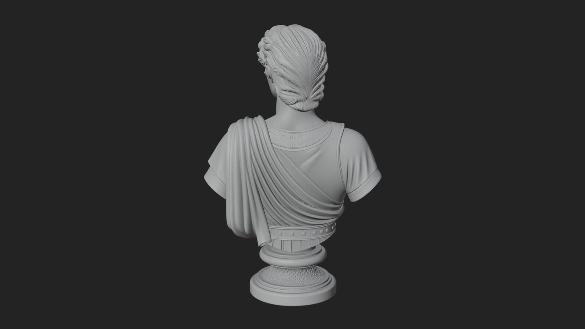 Draped Greek Youth Bust Design 3 3D Print Model 3D Model