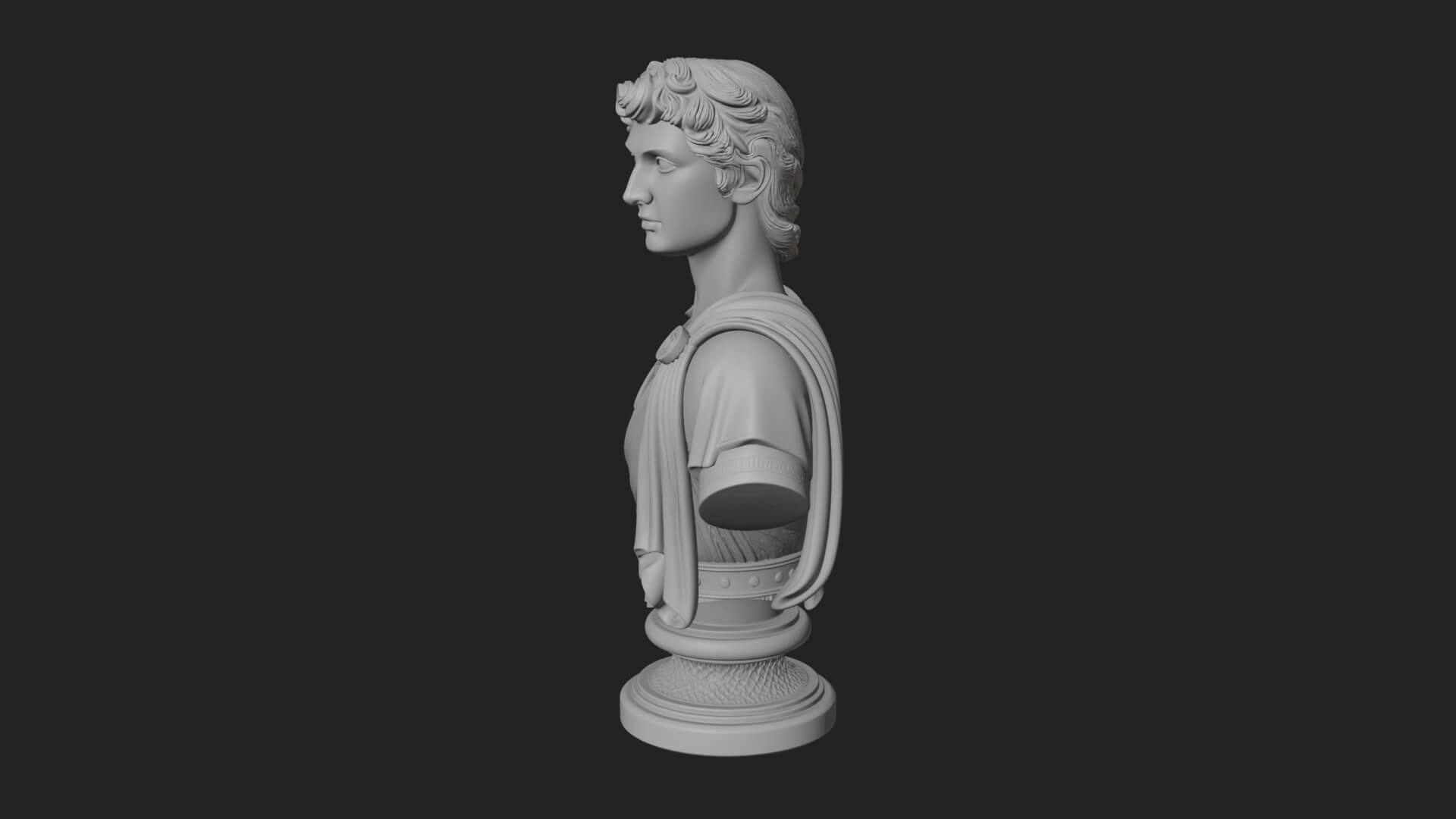 Draped Greek Youth Bust Design 3 3D Print Model 3D Model