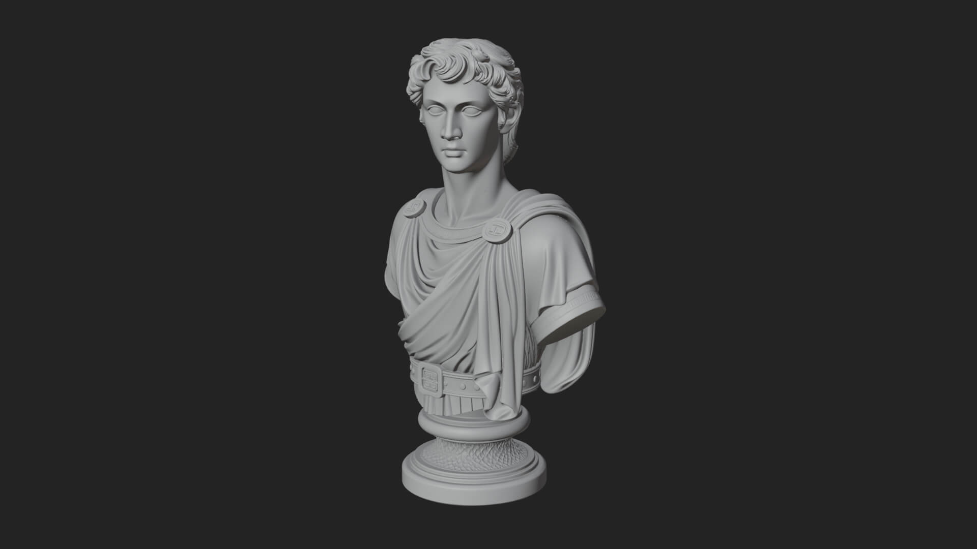 Draped Greek Youth Bust Design 3 3D Print Model 3D Model