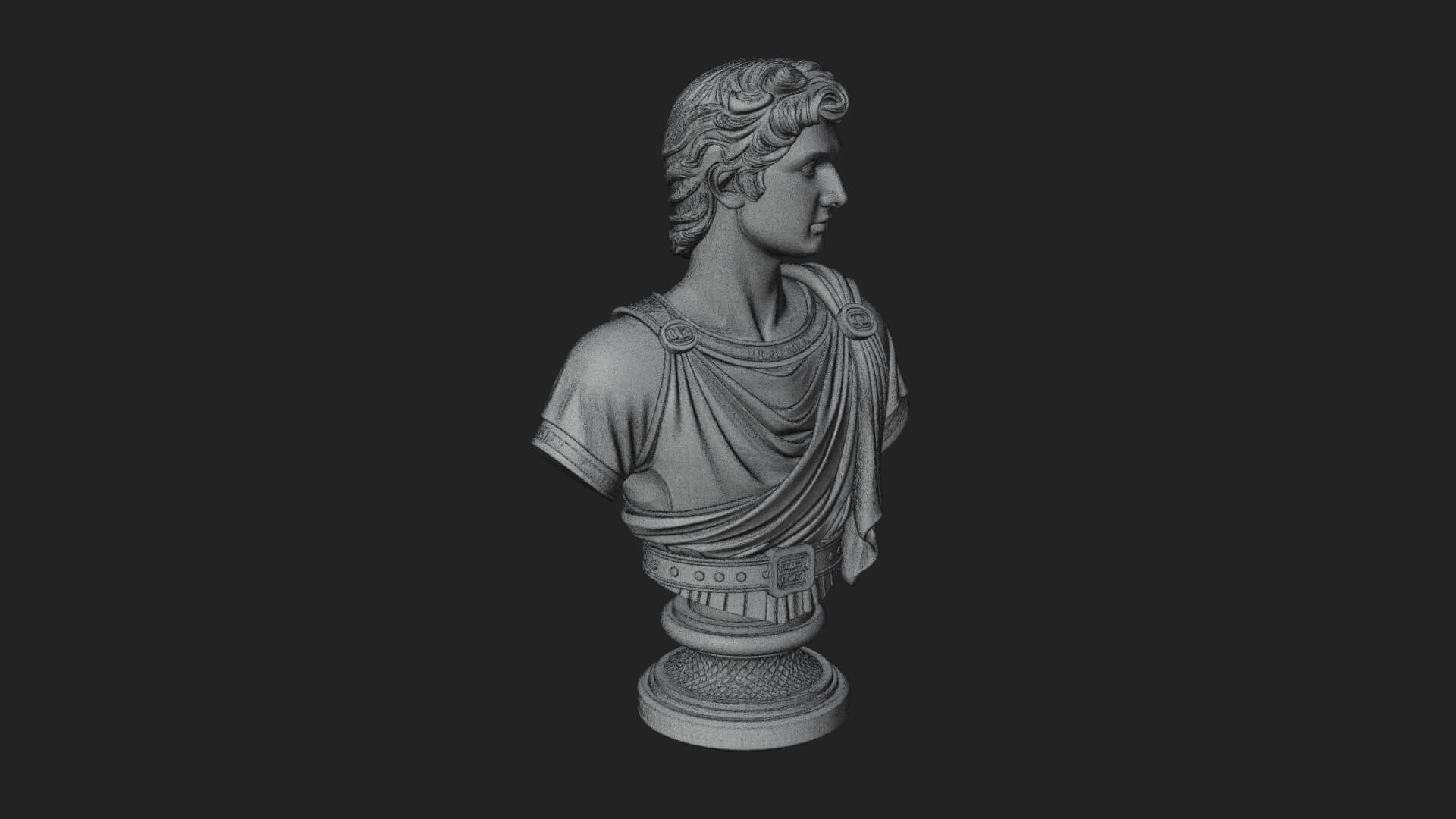 Draped Greek Youth Bust Design 3 3D Print Model 3D Model