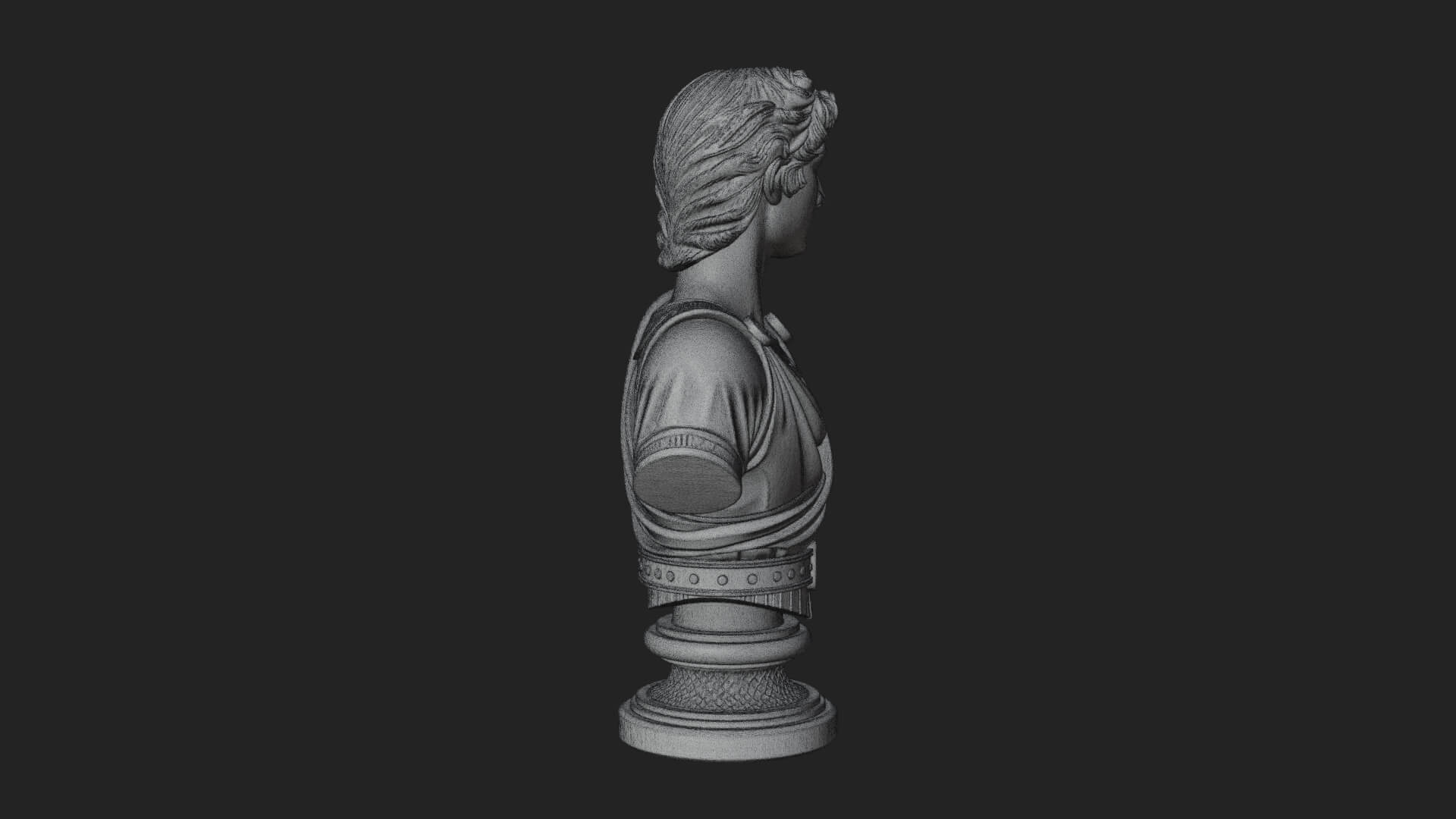 Draped Greek Youth Bust Design 3 3D Print Model 3D Model