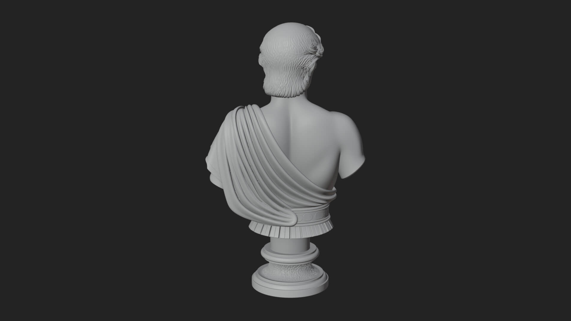 Draped Greek Youth Bust Design 4 3D Print Model 3D Model