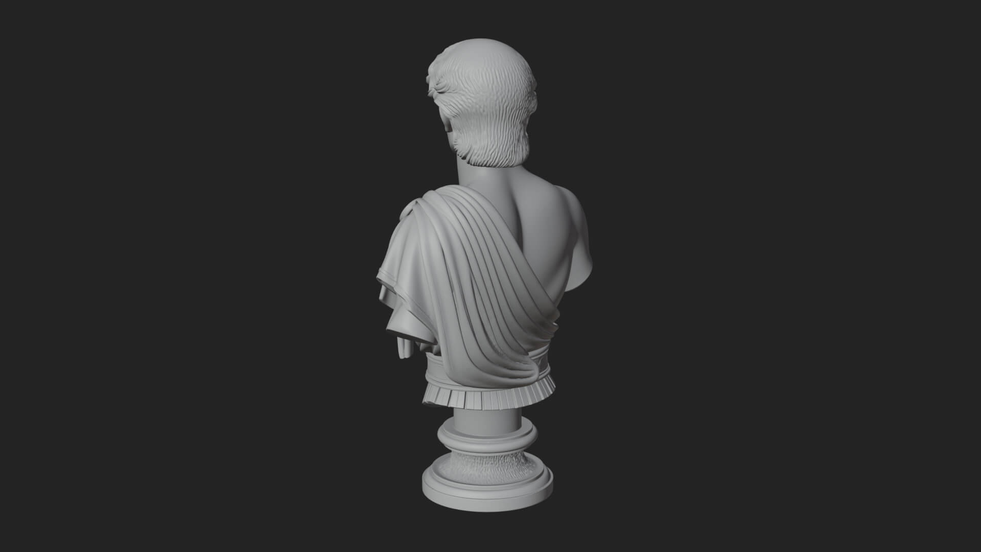 Draped Greek Youth Bust Design 4 3D Print Model 3D Model