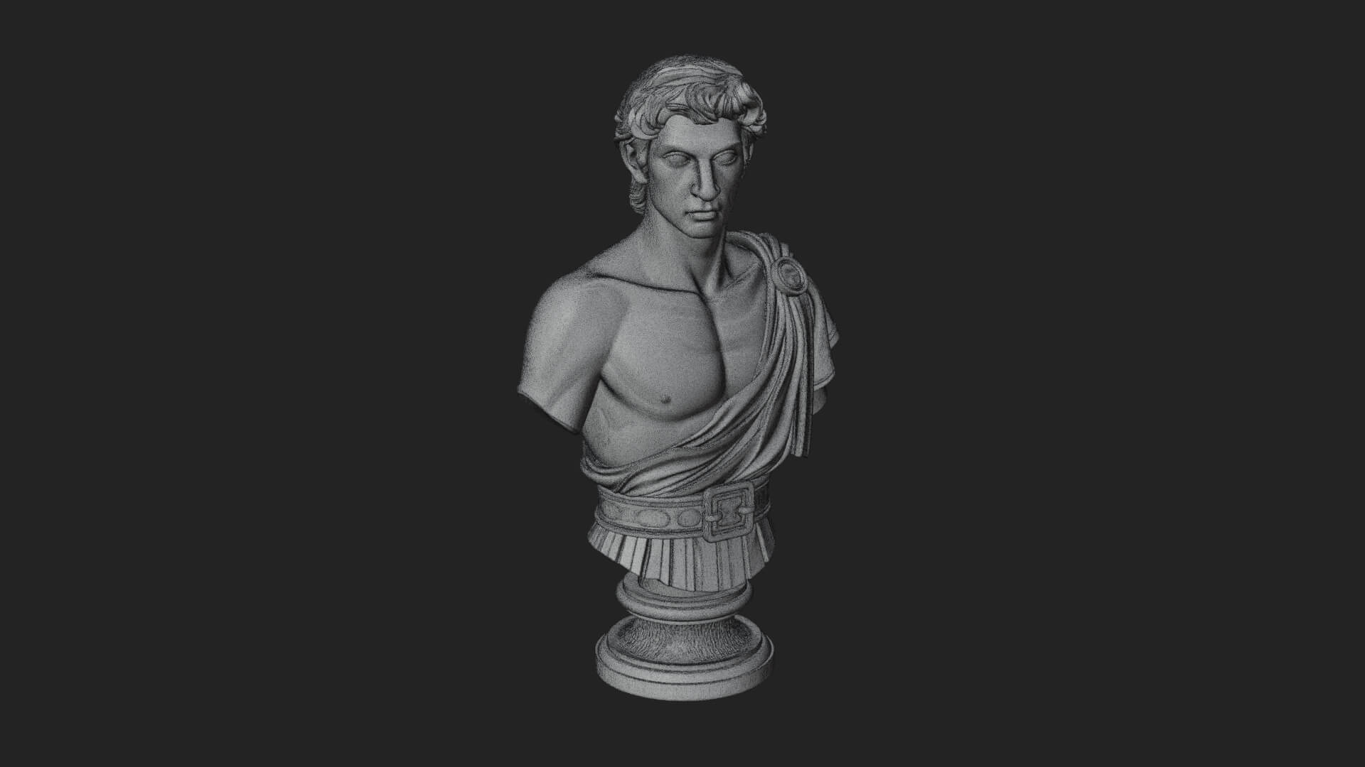 Draped Greek Youth Bust Design 4 3D Print Model 3D Model