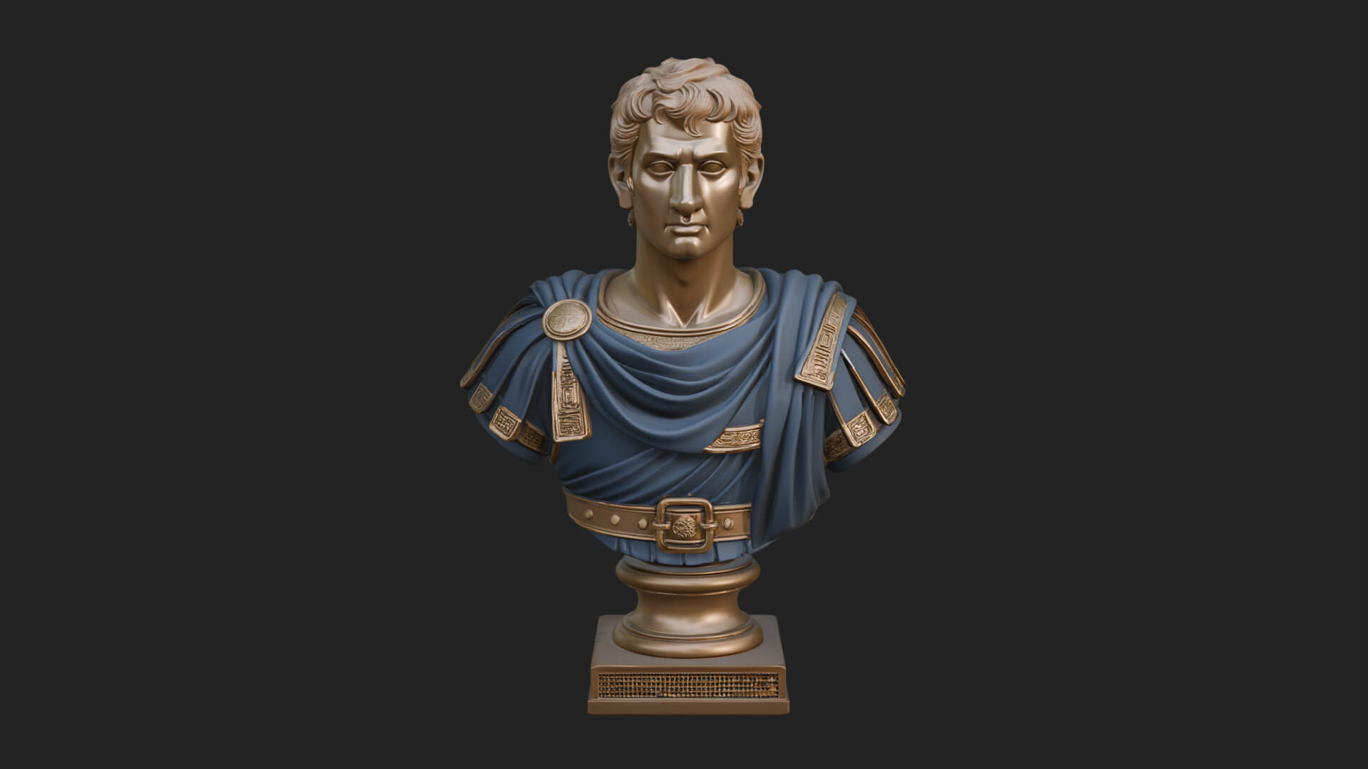Draped Greek Youth Bust Design 5 3D Print Model 3D Model