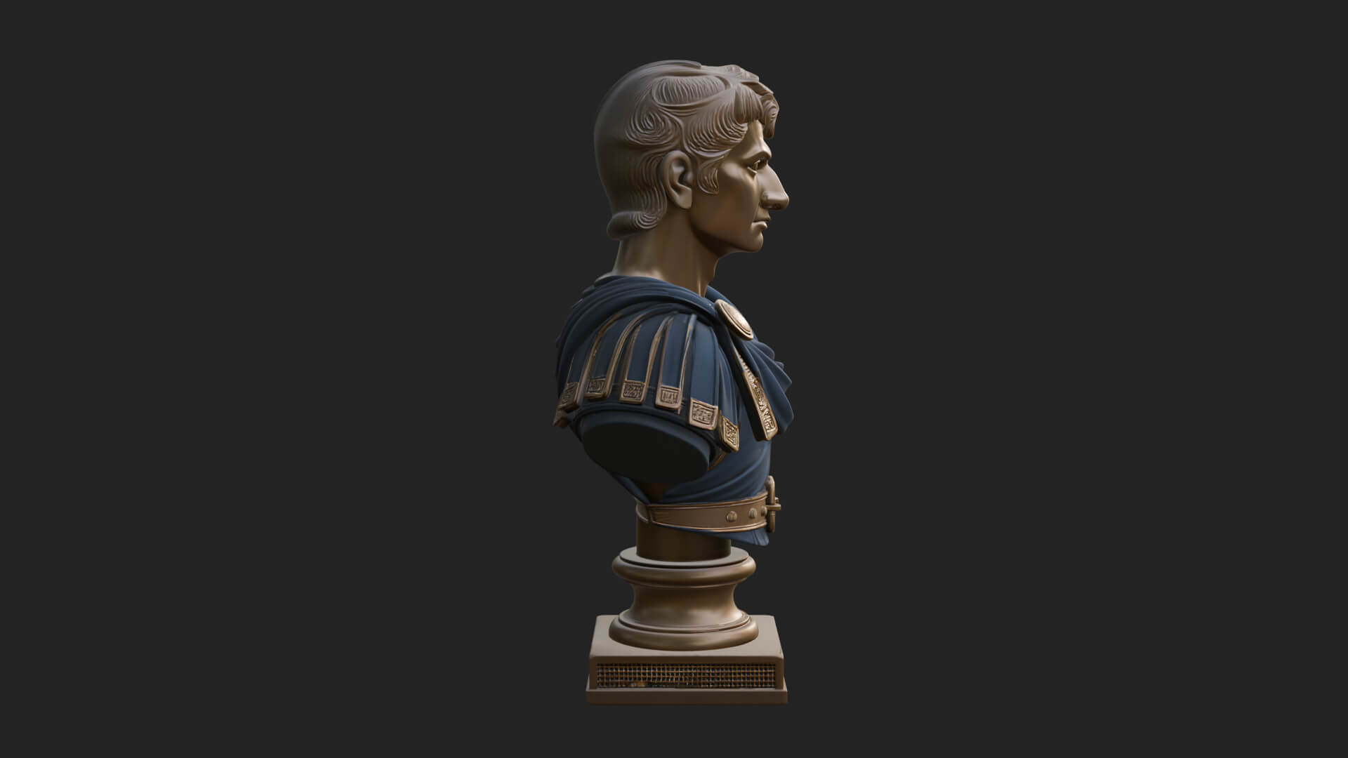 Draped Greek Youth Bust Design 5 3D Print Model 3D Model