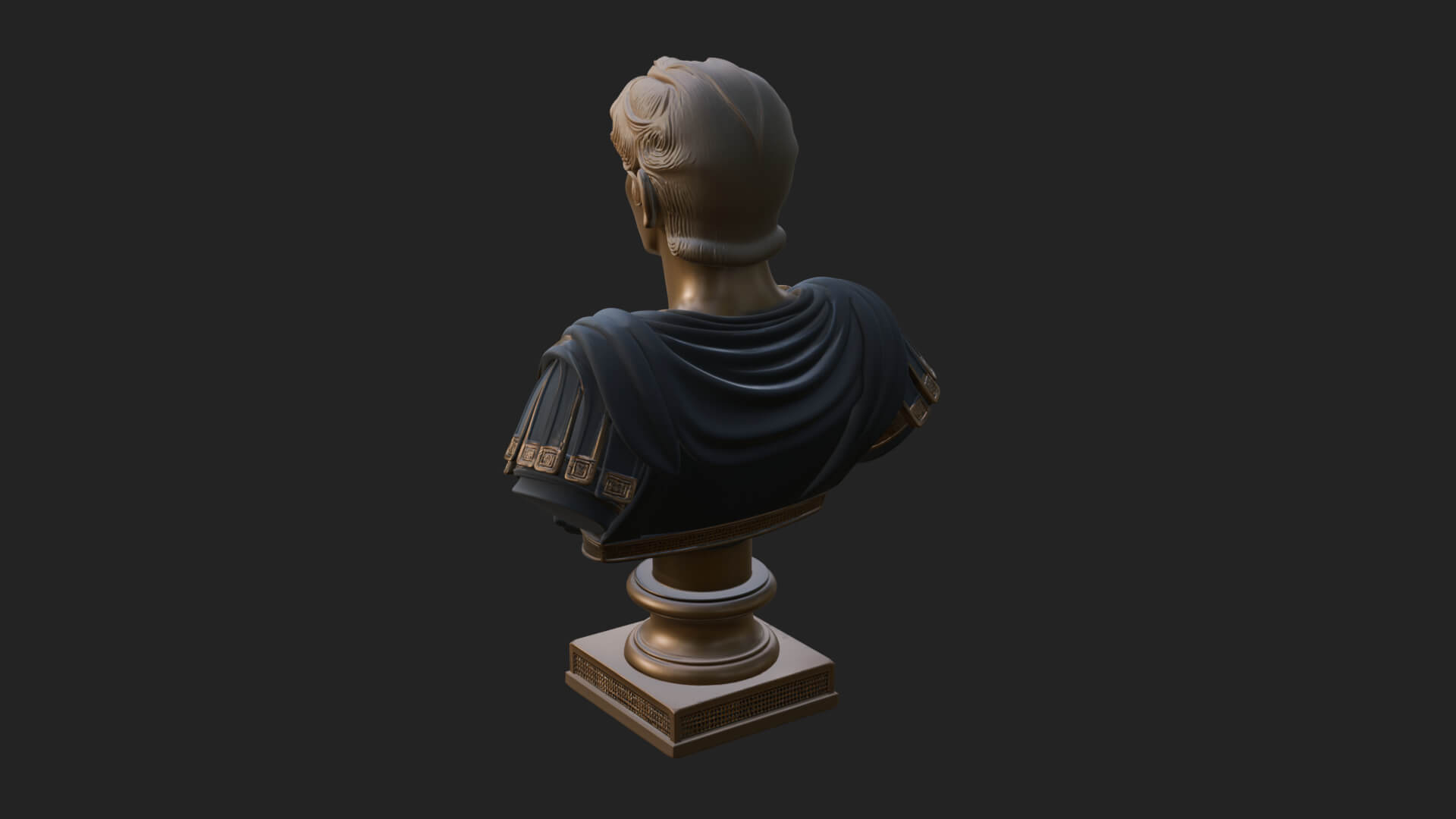 Draped Greek Youth Bust Design 5 3D Print Model 3D Model