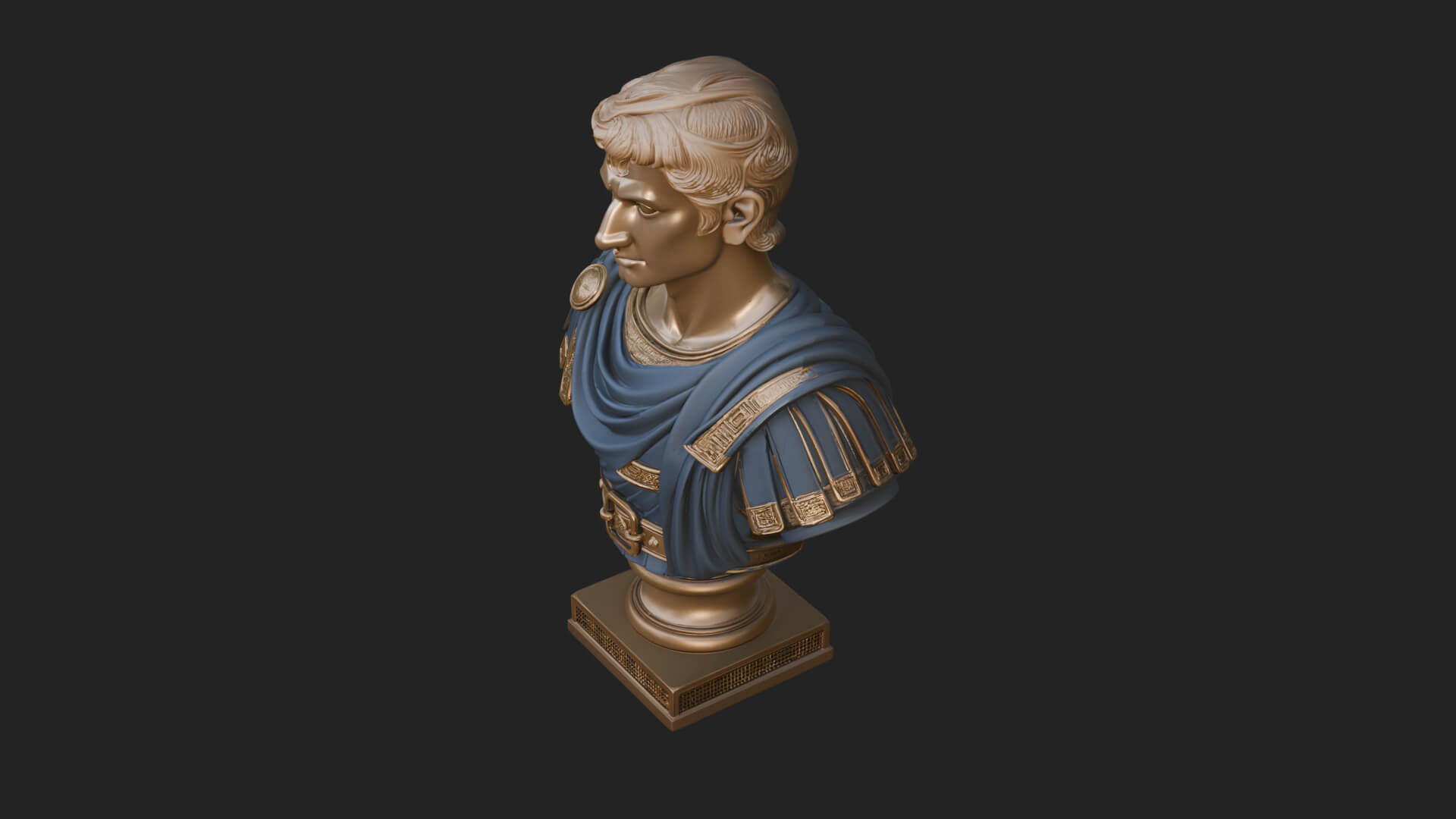 Draped Greek Youth Bust Design 5 3D Print Model 3D Model