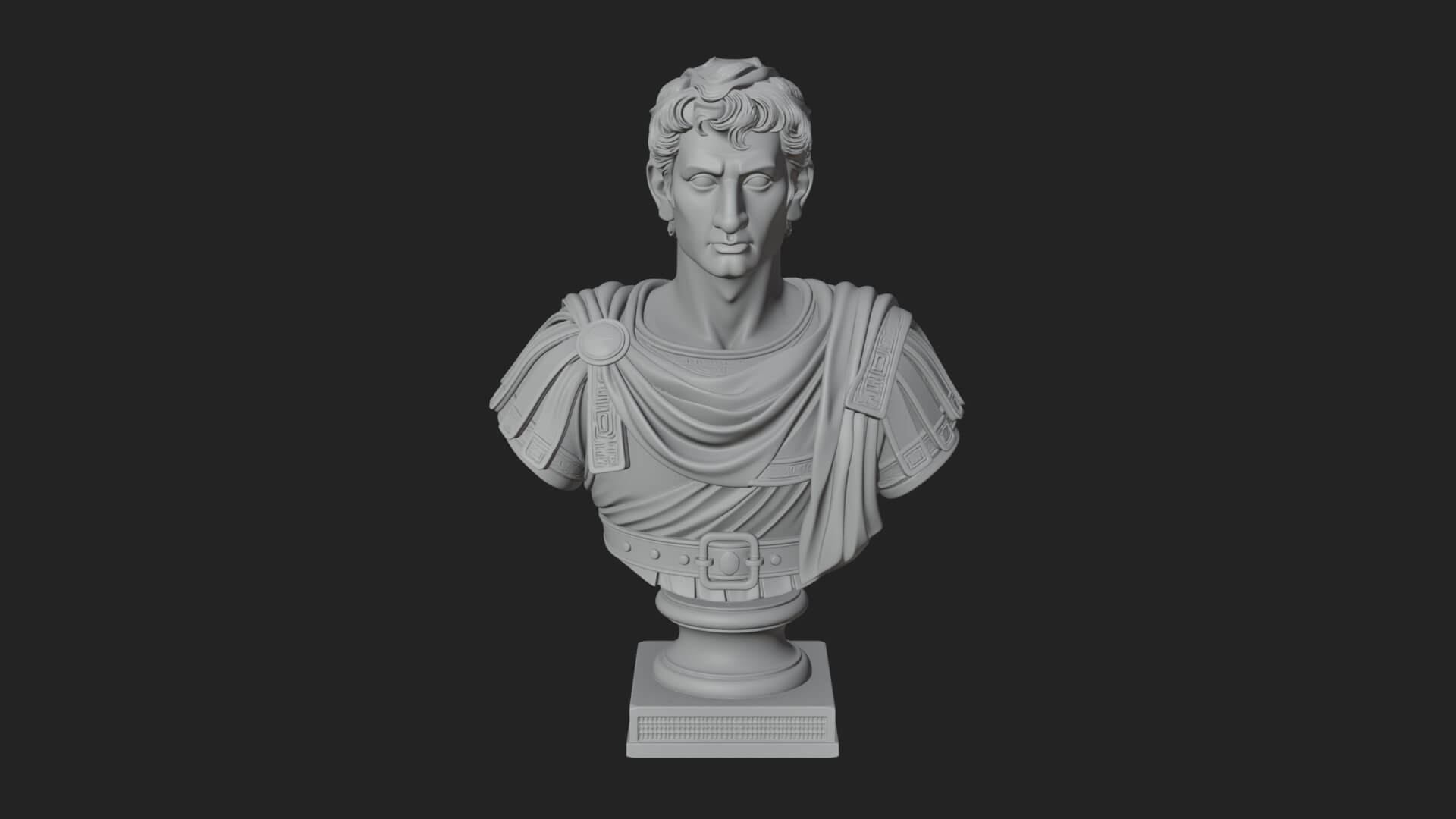 Draped Greek Youth Bust Design 5 3D Print Model 3D Model