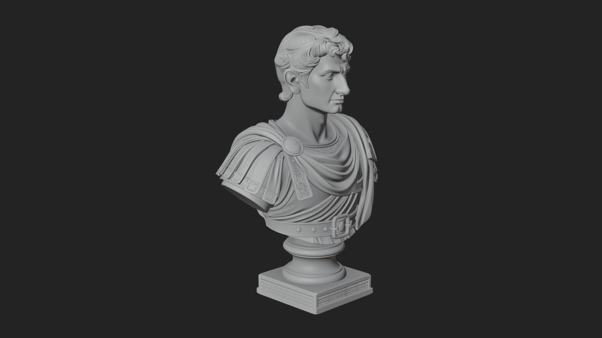 Draped Greek Youth Bust Design 5 3D Print Model 3D Model