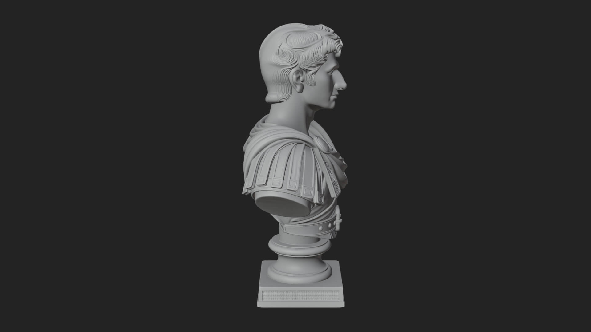 Draped Greek Youth Bust Design 5 3D Print Model 3D Model