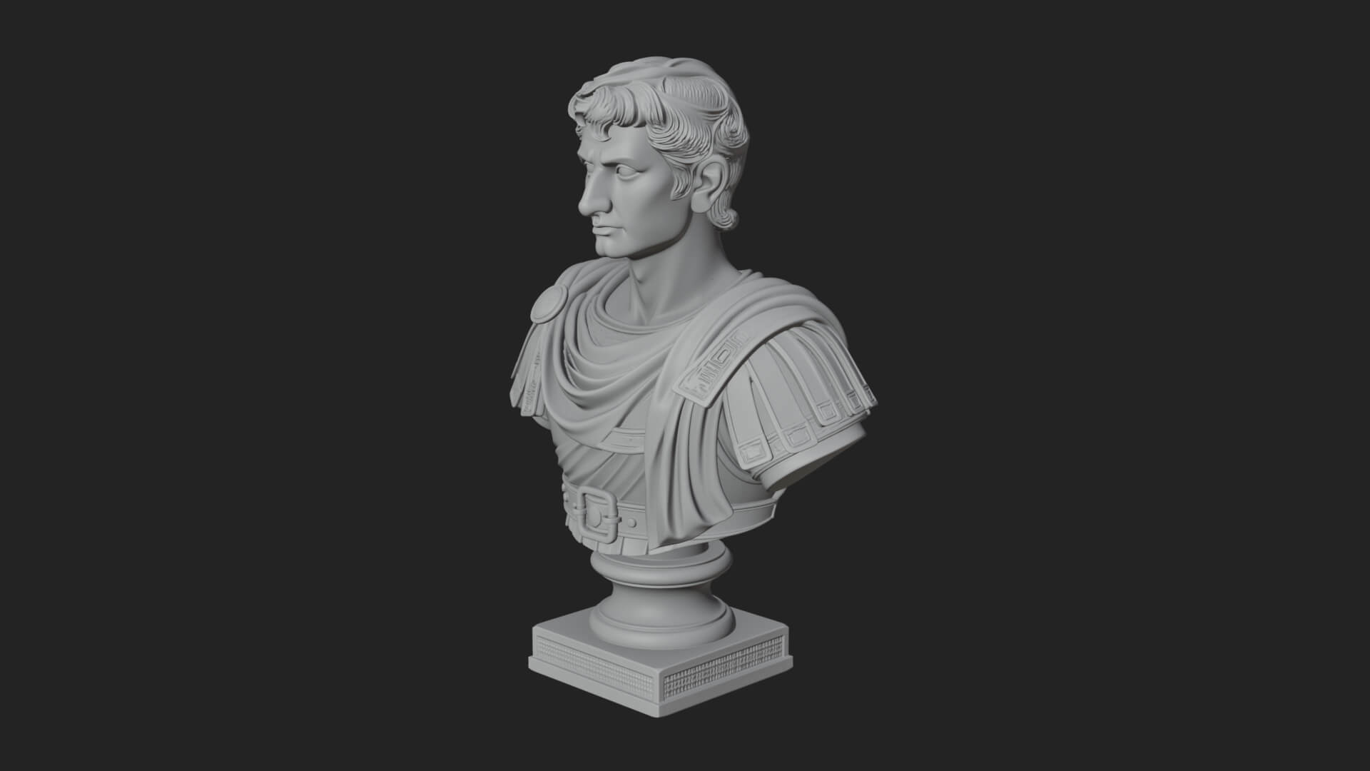 Draped Greek Youth Bust Design 5 3D Print Model 3D Model