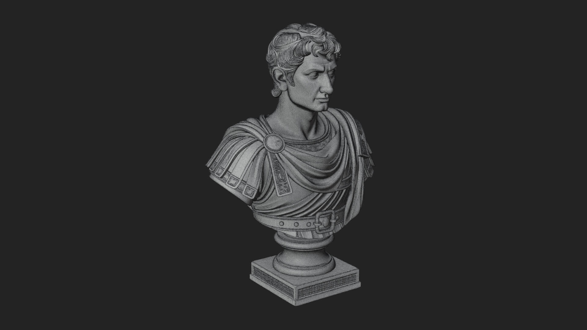 Draped Greek Youth Bust Design 5 3D Print Model 3D Model