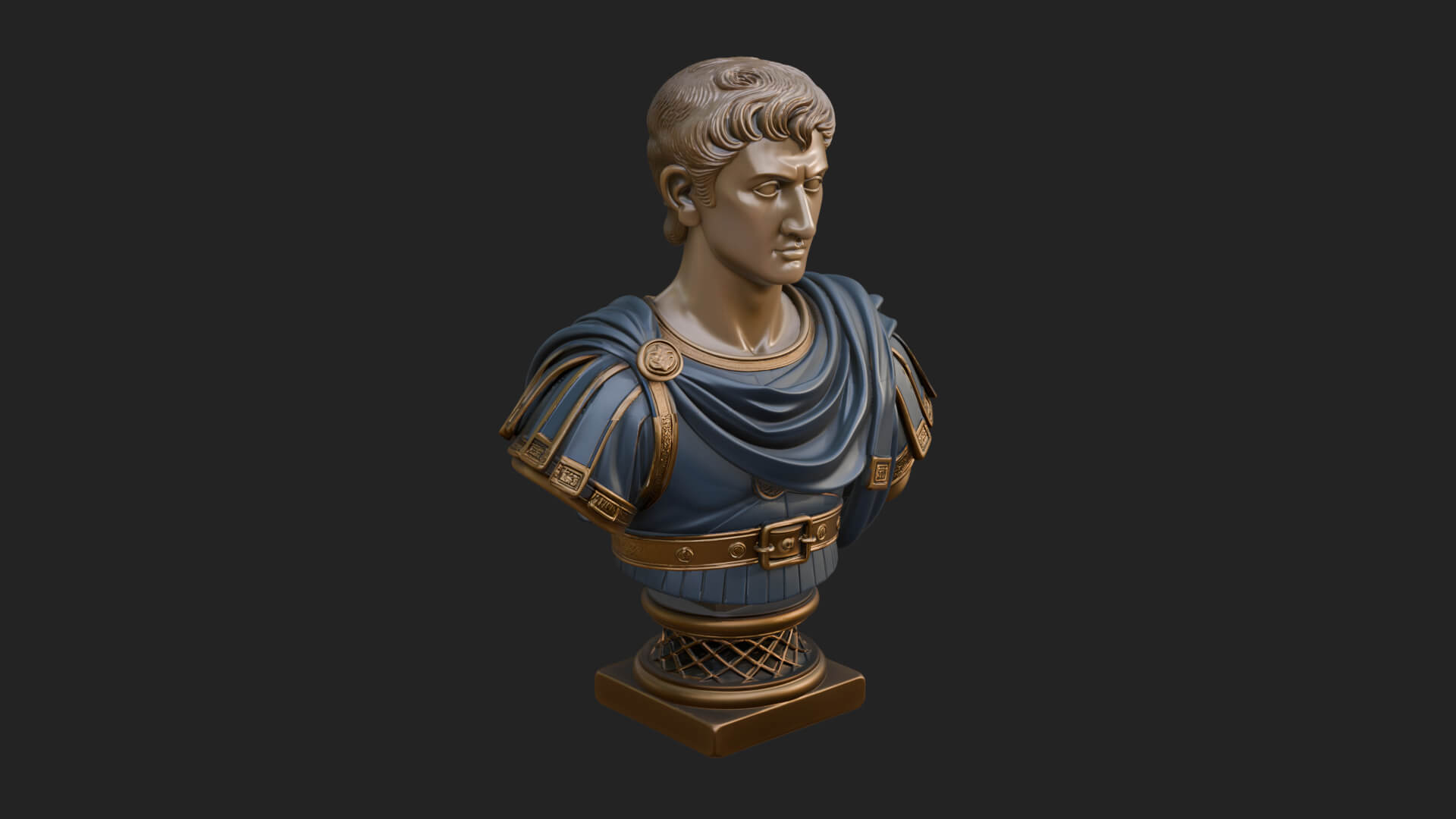 Draped Greek Youth Bust Design 6 3D Print Model 3D Model