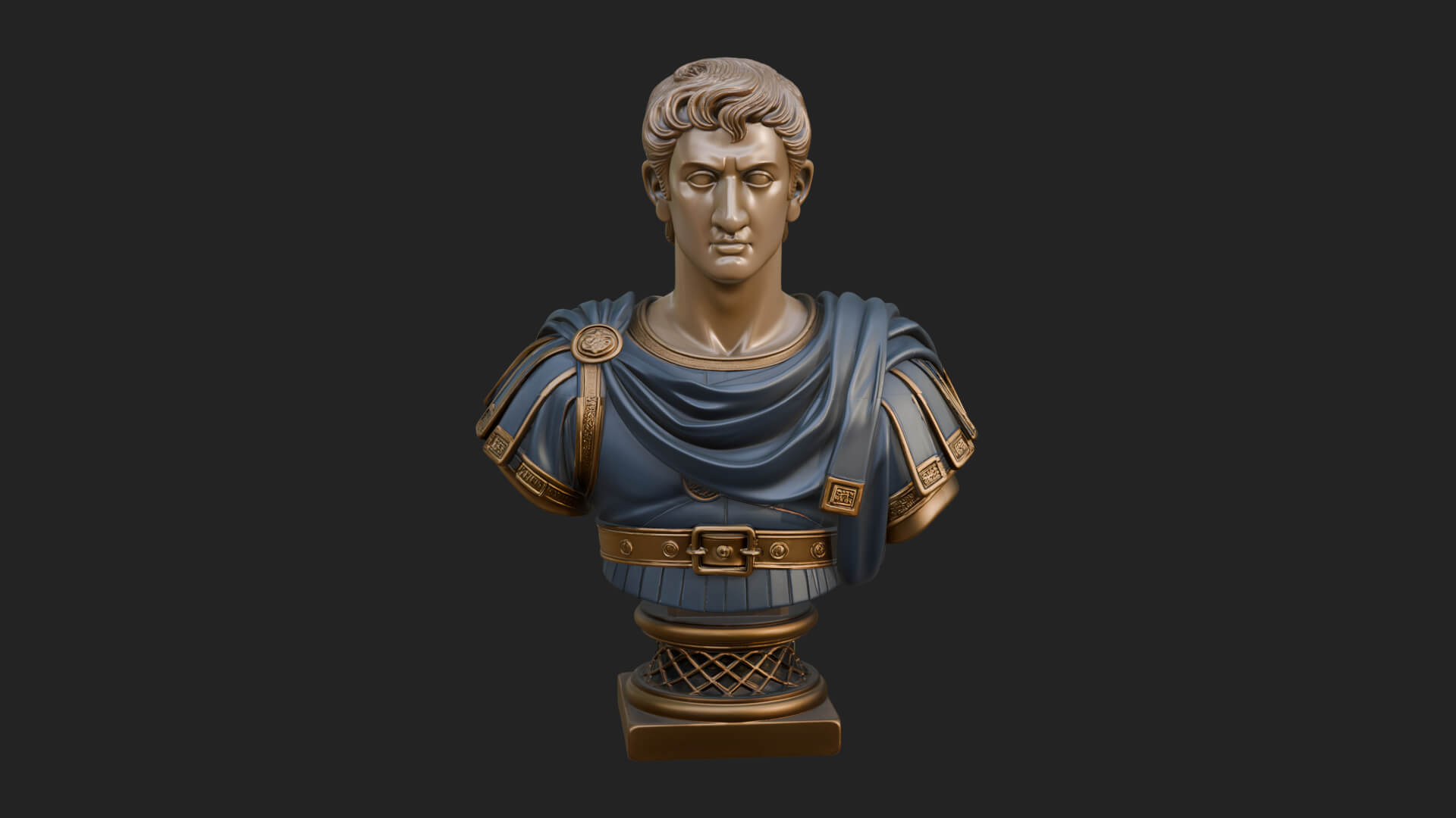 Draped Greek Youth Bust Design 6 3D Print Model 3D Model