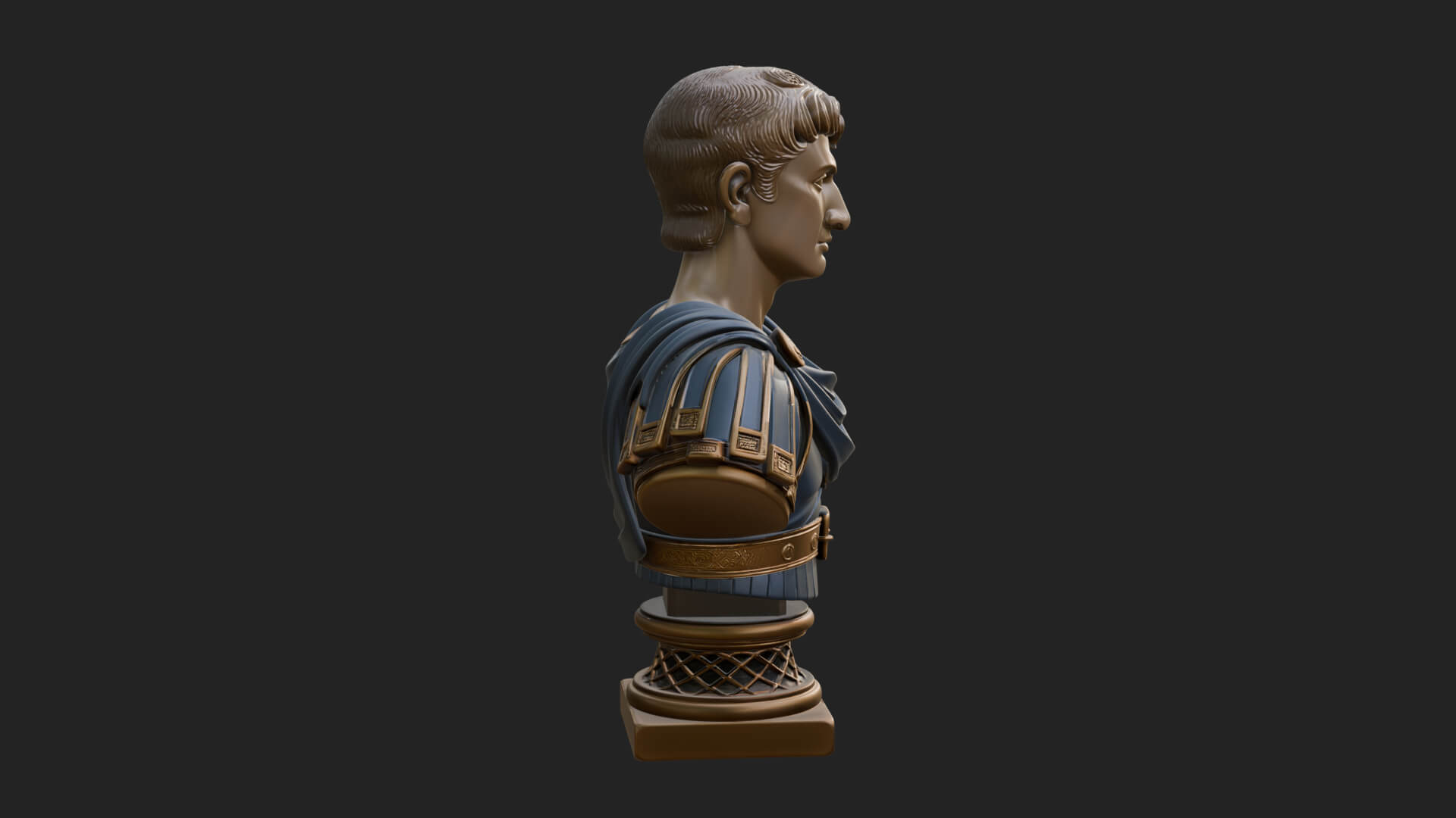 Draped Greek Youth Bust Design 6 3D Print Model 3D Model