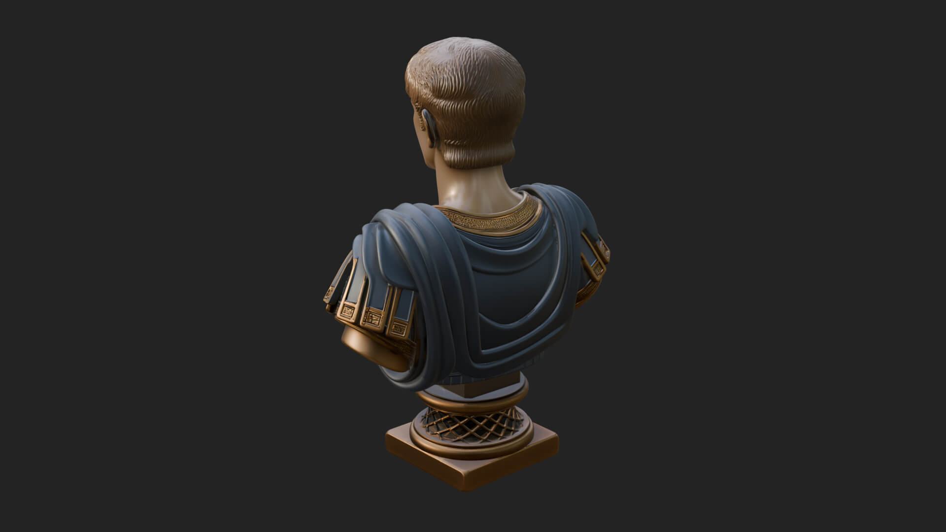 Draped Greek Youth Bust Design 6 3D Print Model 3D Model