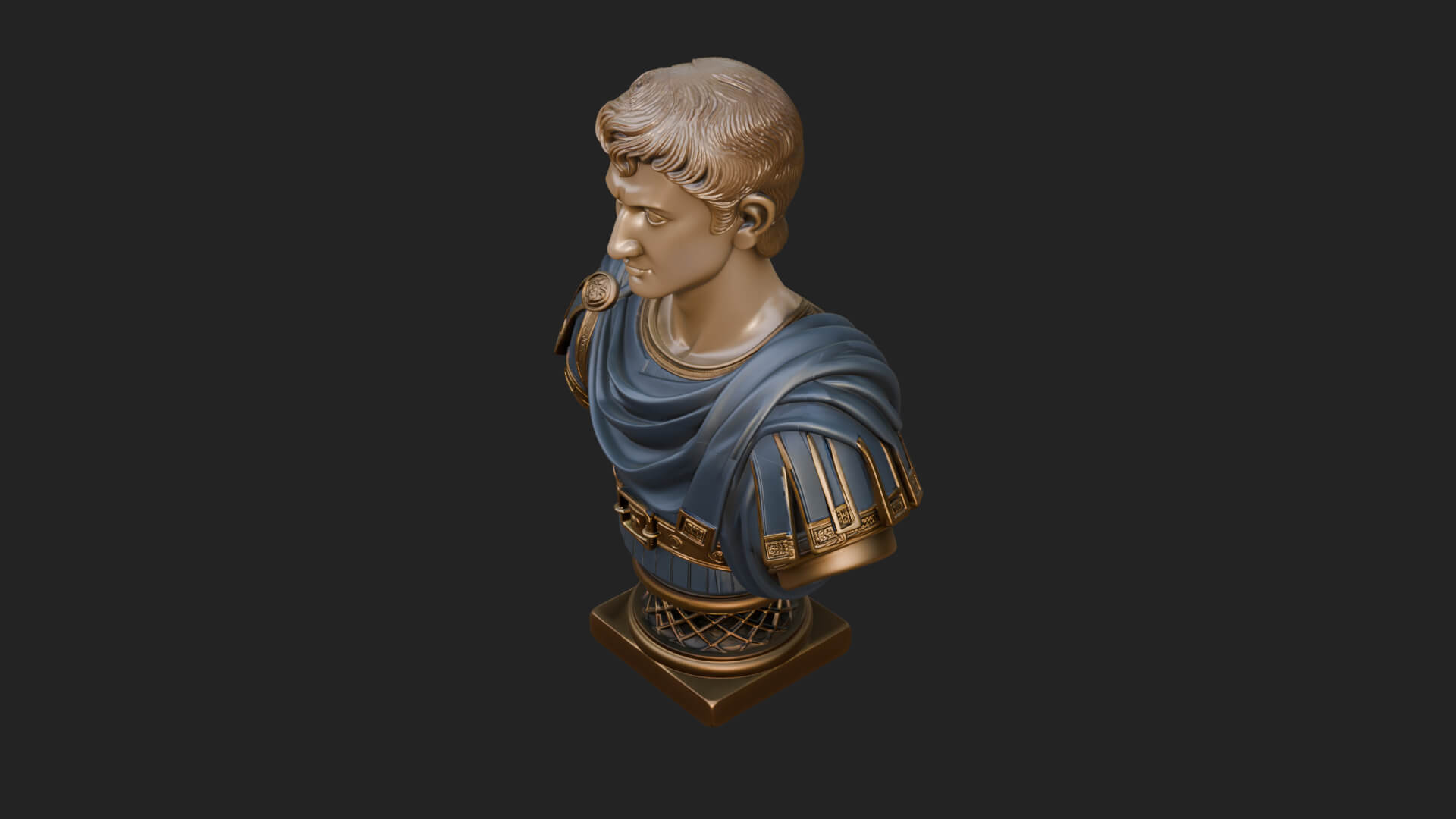 Draped Greek Youth Bust Design 6 3D Print Model 3D Model