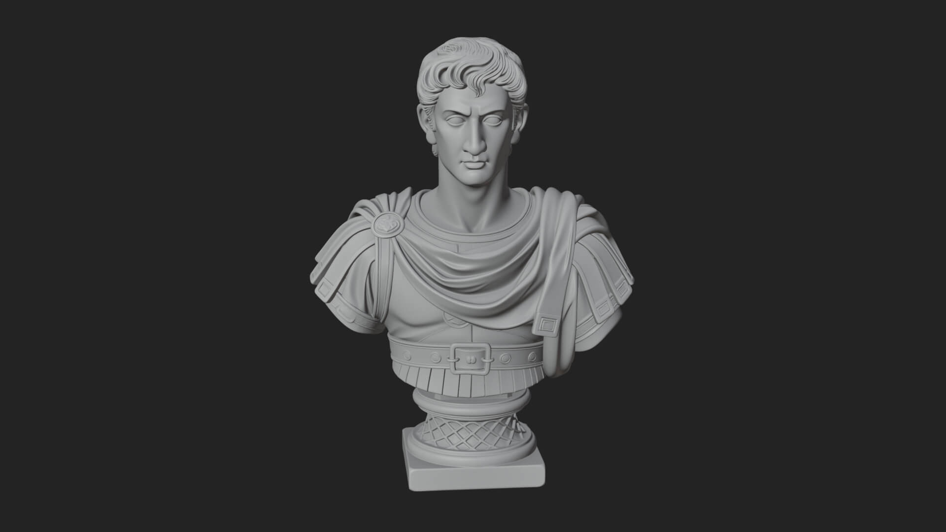 Draped Greek Youth Bust Design 6 3D Print Model 3D Model