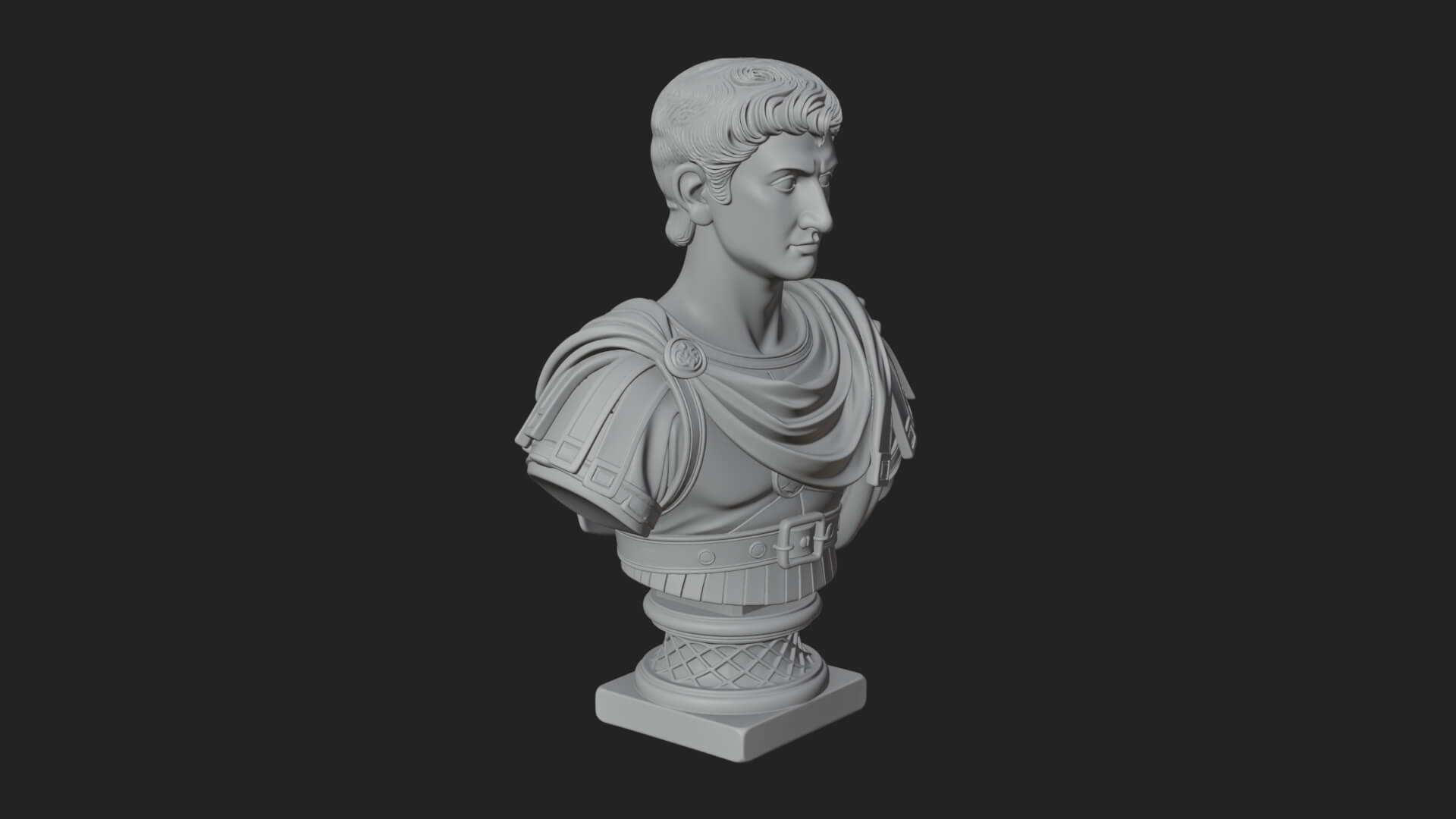 Draped Greek Youth Bust Design 6 3D Print Model 3D Model
