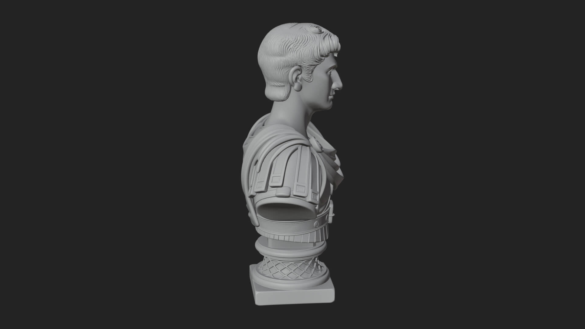 Draped Greek Youth Bust Design 6 3D Print Model 3D Model