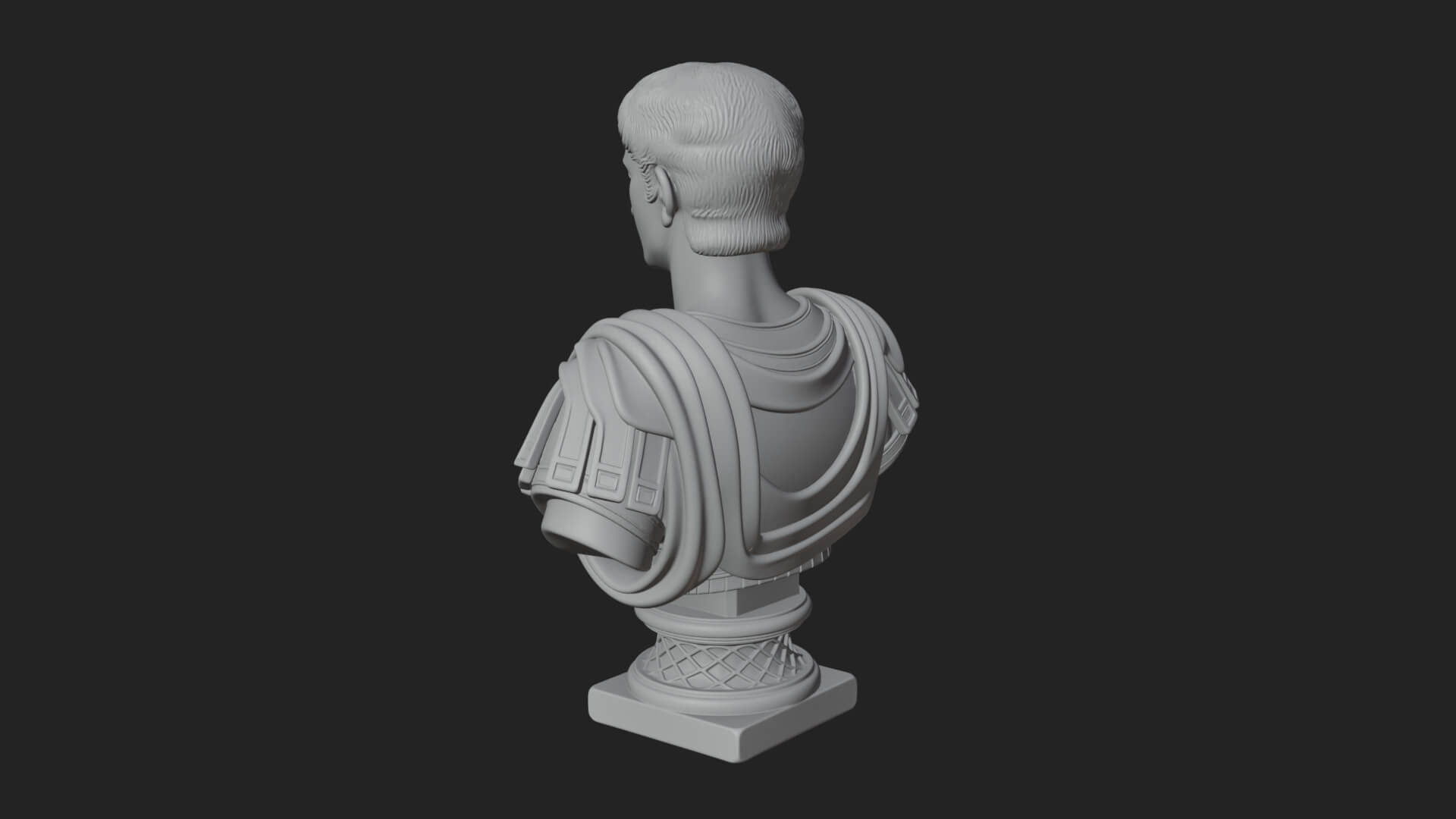 Draped Greek Youth Bust Design 6 3D Print Model 3D Model