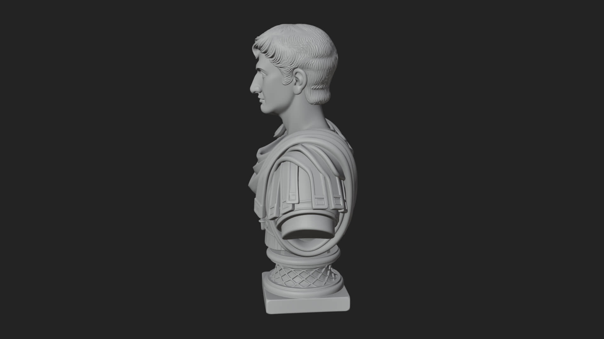 Draped Greek Youth Bust Design 6 3D Print Model 3D Model