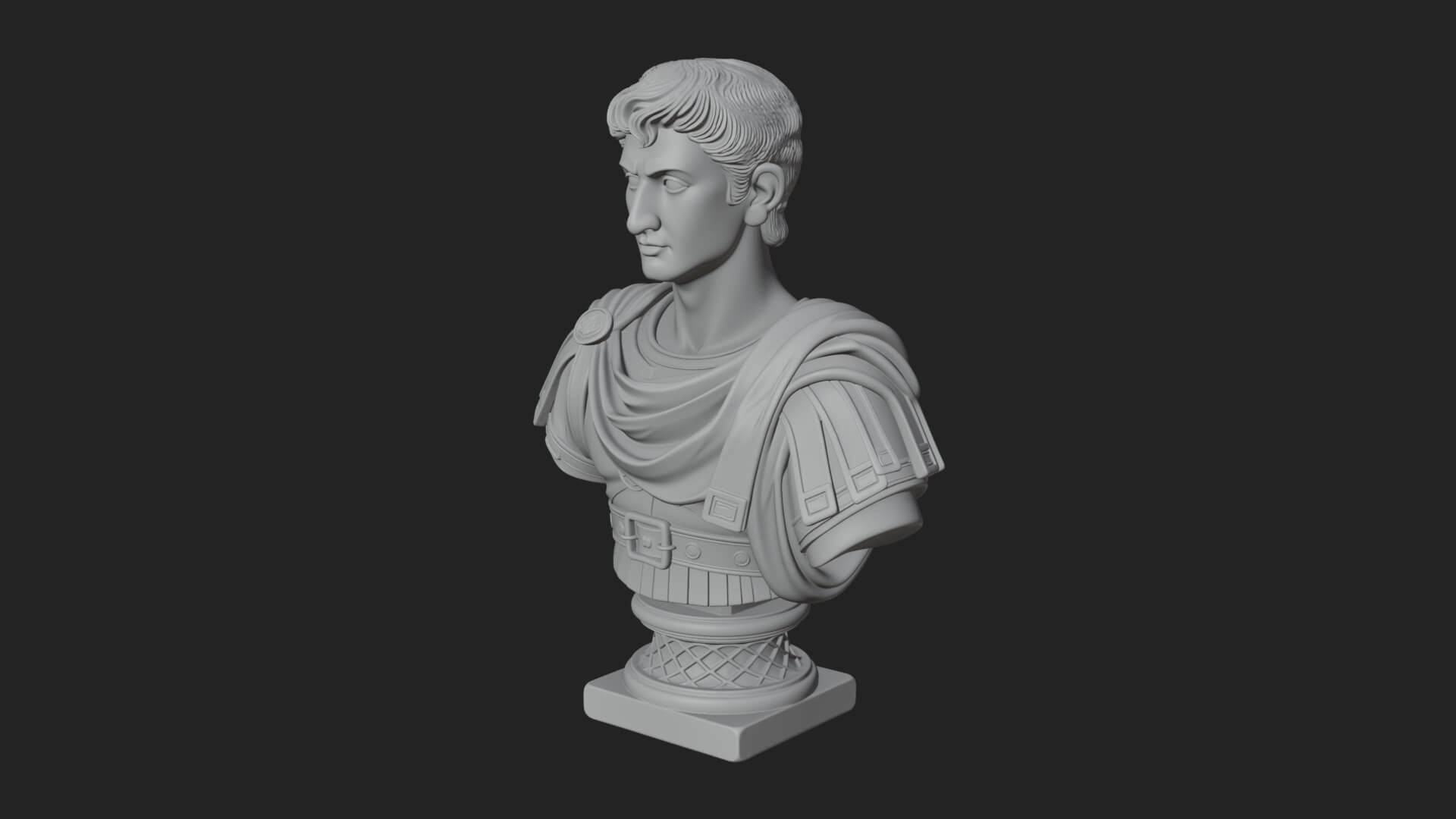 Draped Greek Youth Bust Design 6 3D Print Model 3D Model