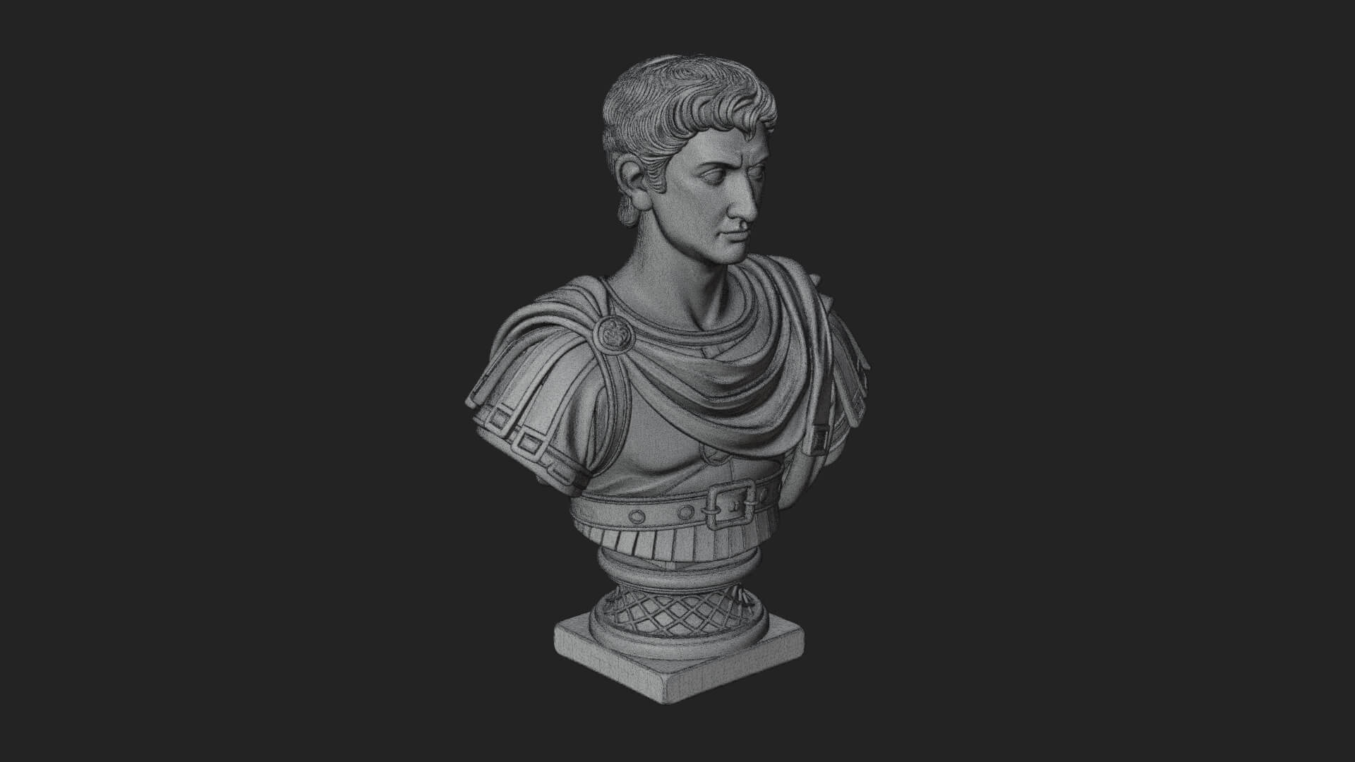 Draped Greek Youth Bust Design 6 3D Print Model 3D Model