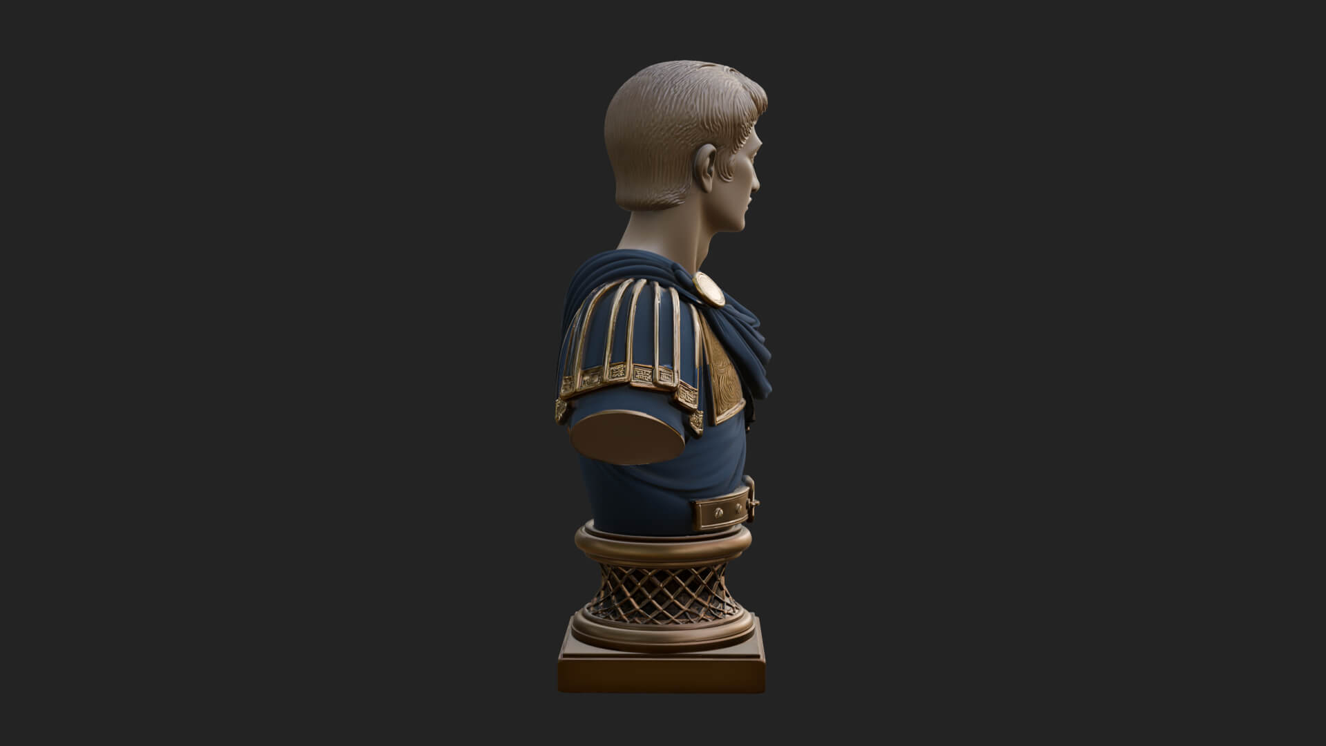 Draped Greek Youth Bust Design 7 3D Print Model 3D Model