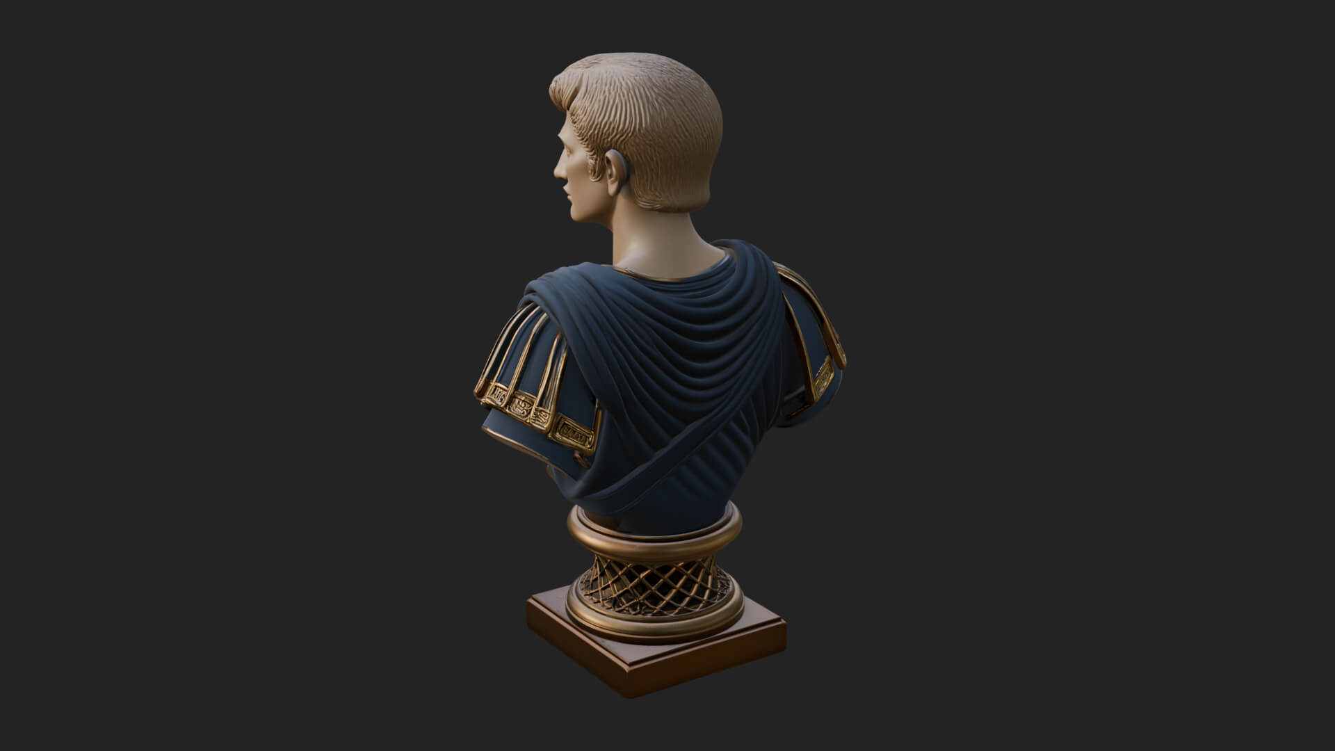 Draped Greek Youth Bust Design 7 3D Print Model 3D Model