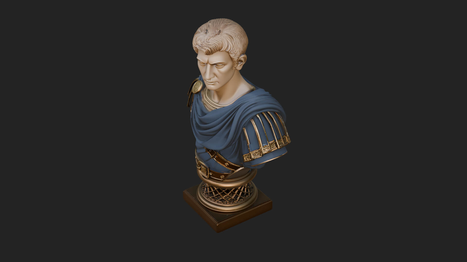 Draped Greek Youth Bust Design 7 3D Print Model 3D Model