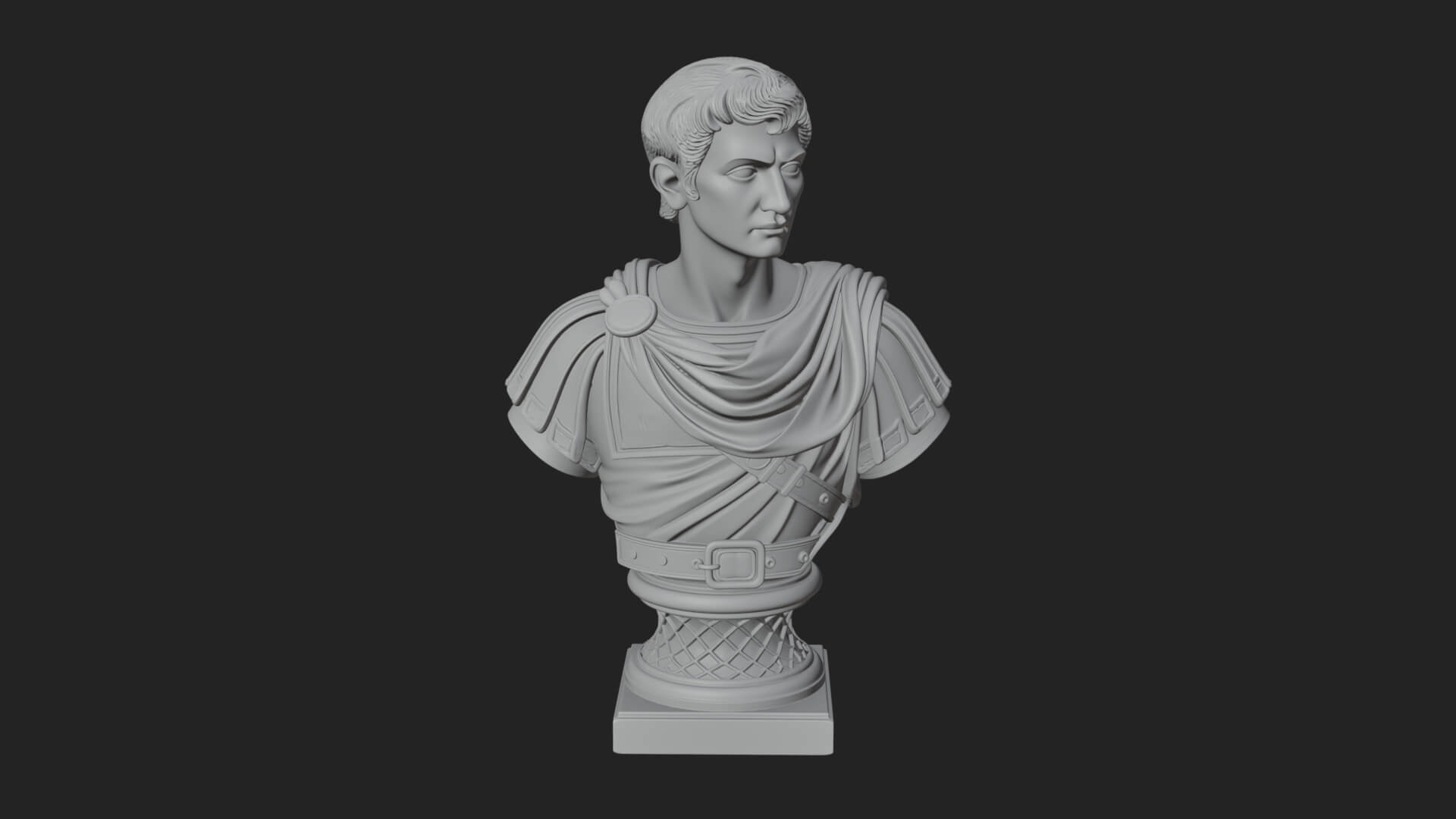 Draped Greek Youth Bust Design 7 3D Print Model 3D Model