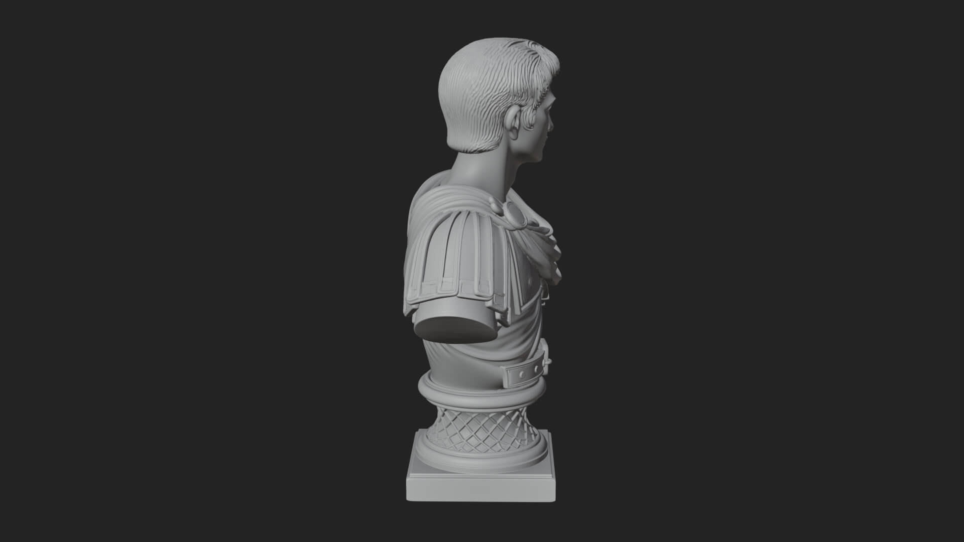 Draped Greek Youth Bust Design 7 3D Print Model 3D Model