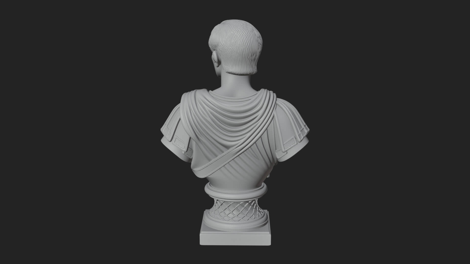 Draped Greek Youth Bust Design 7 3D Print Model 3D Model