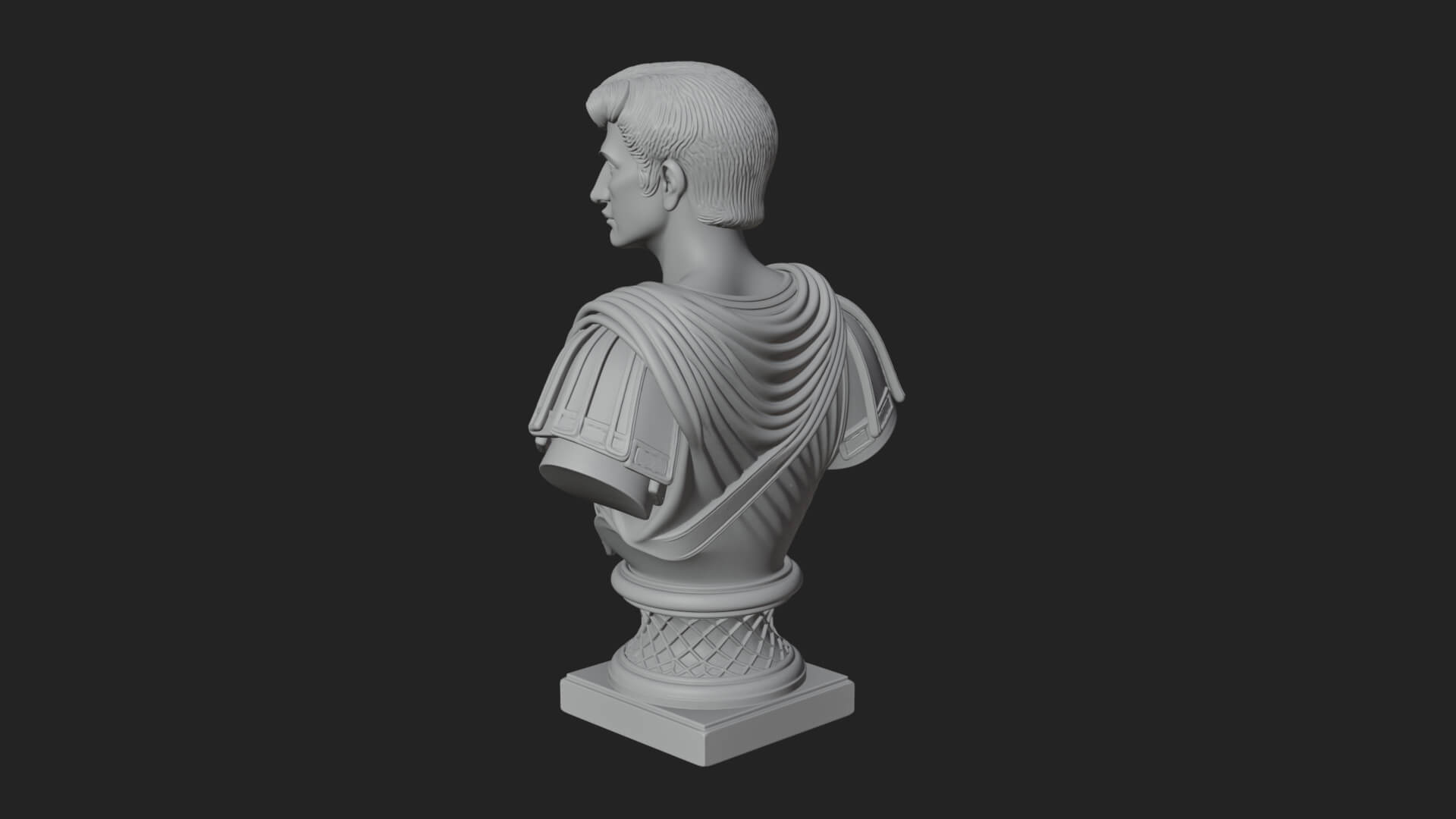 Draped Greek Youth Bust Design 7 3D Print Model 3D Model