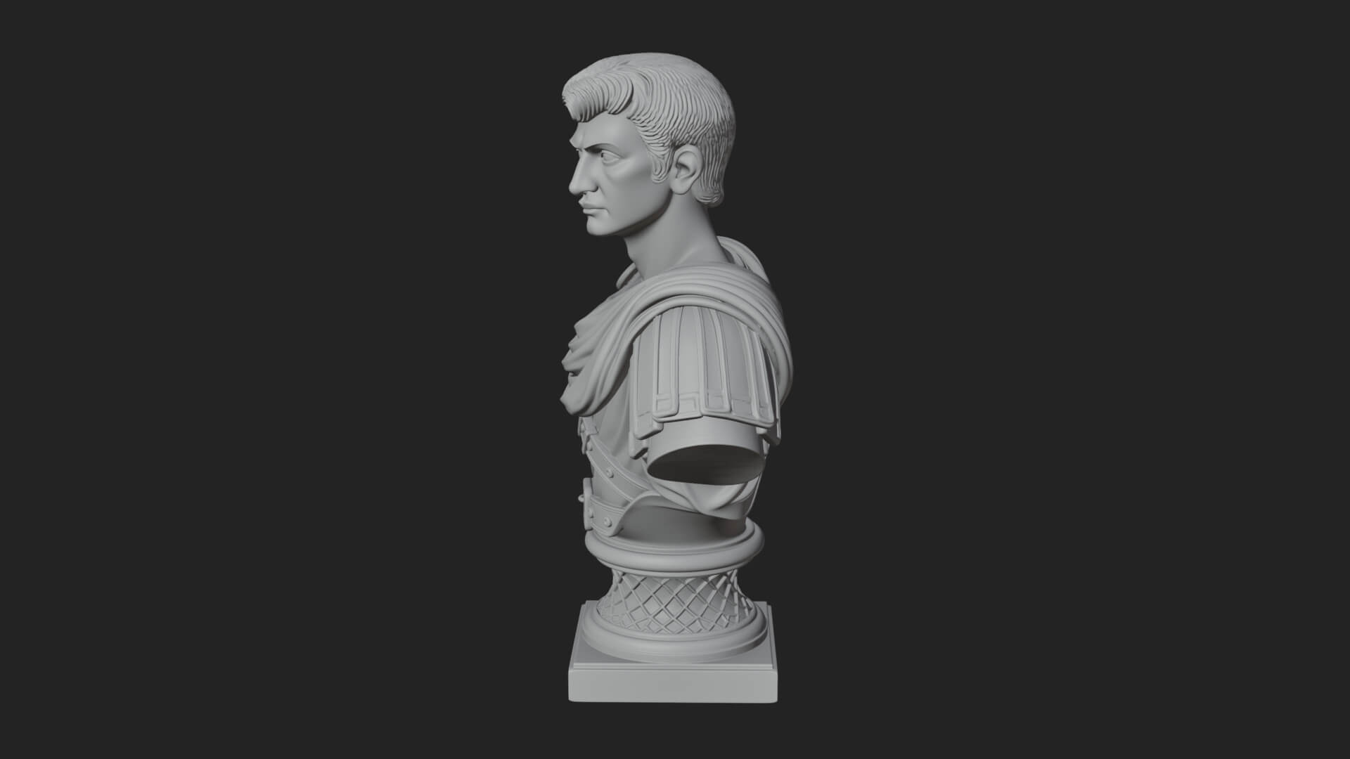 Draped Greek Youth Bust Design 7 3D Print Model 3D Model