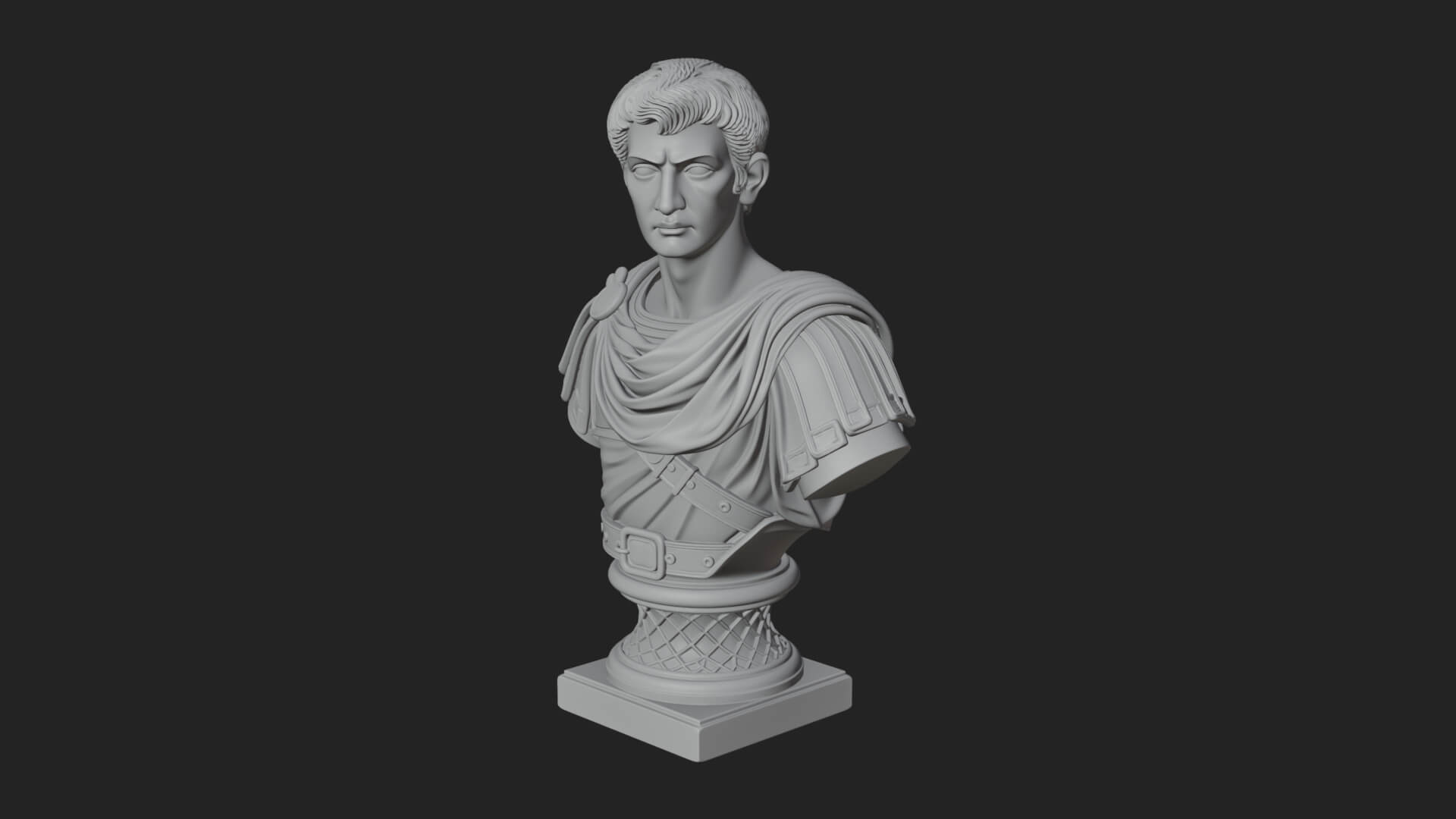 Draped Greek Youth Bust Design 7 3D Print Model 3D Model