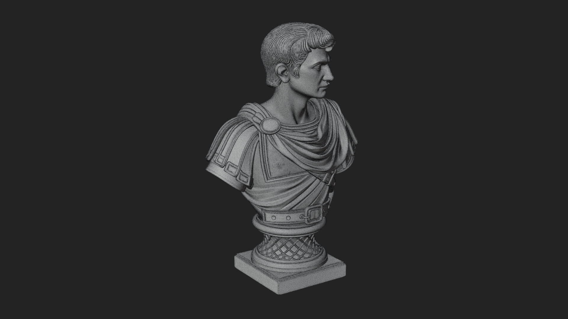 Draped Greek Youth Bust Design 7 3D Print Model 3D Model