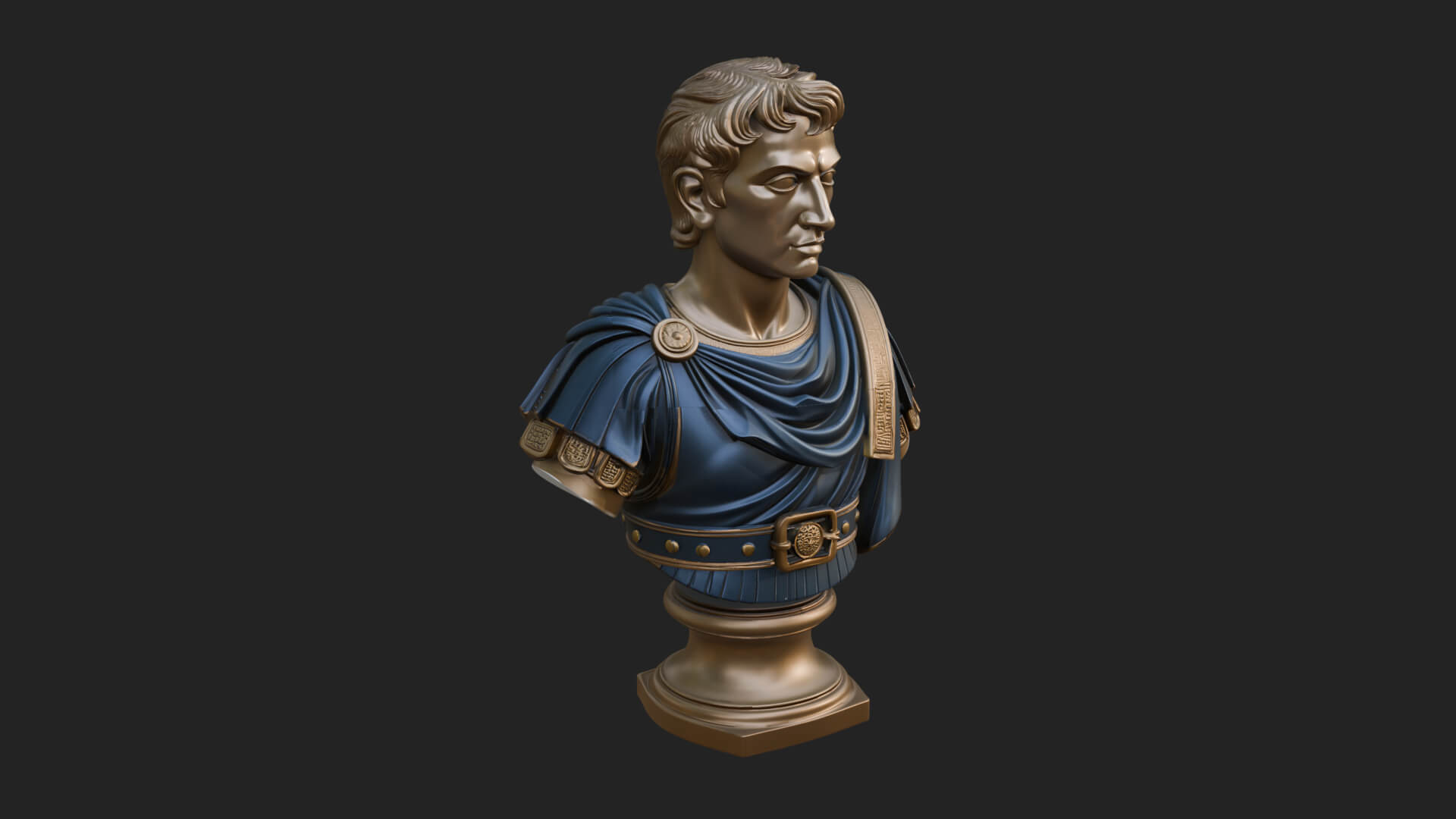 Draped Greek Youth Bust Design 8 3D Print Model 3D Model